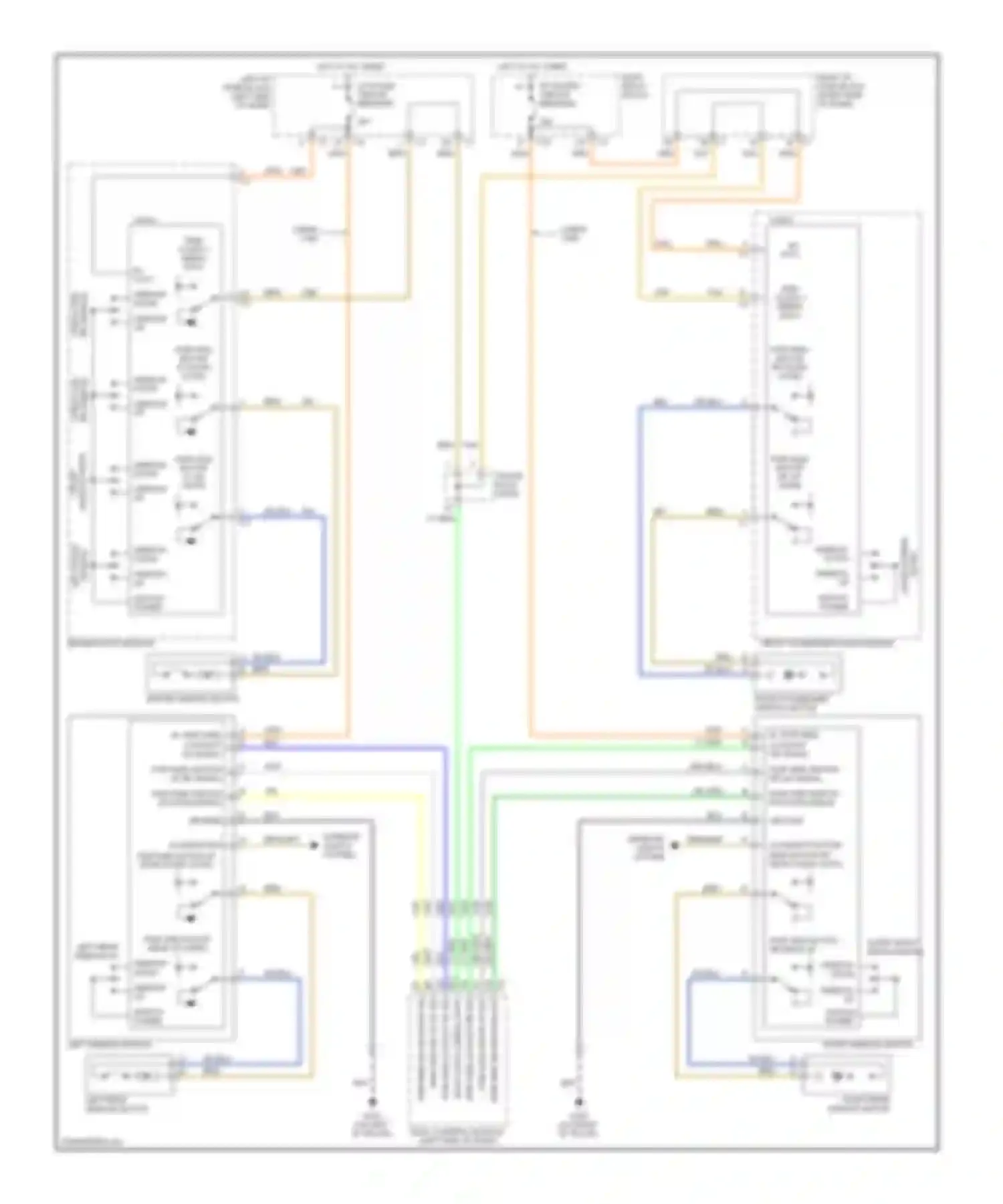 Wiring diagram front passenger window motor for Chevrolet Silverado 2500  (2000-2004) (2 of 2)