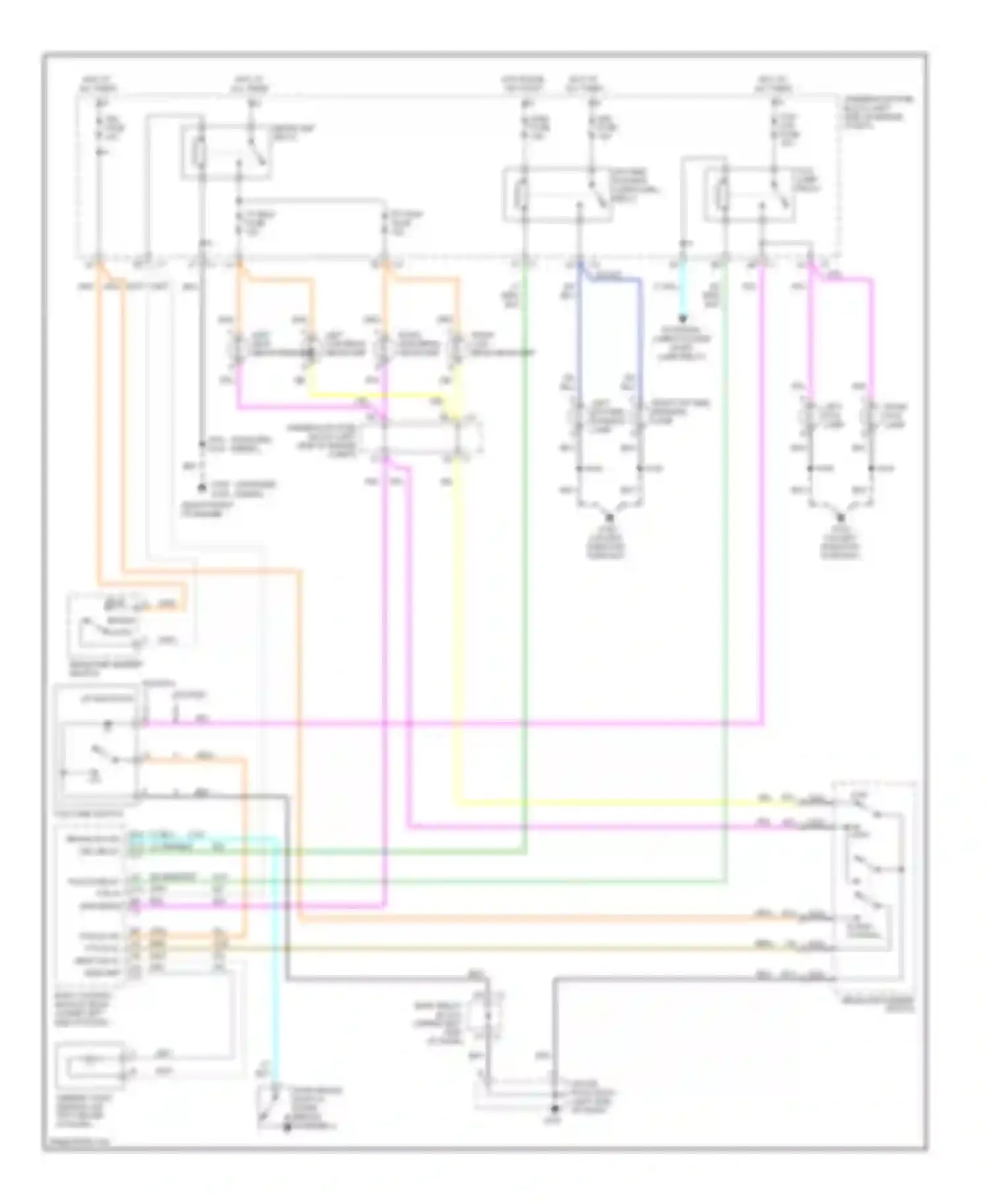 Wiring diagram headlamp dimmer switch for Chevrolet Silverado 2500  (2000-2004) (2 of 3)