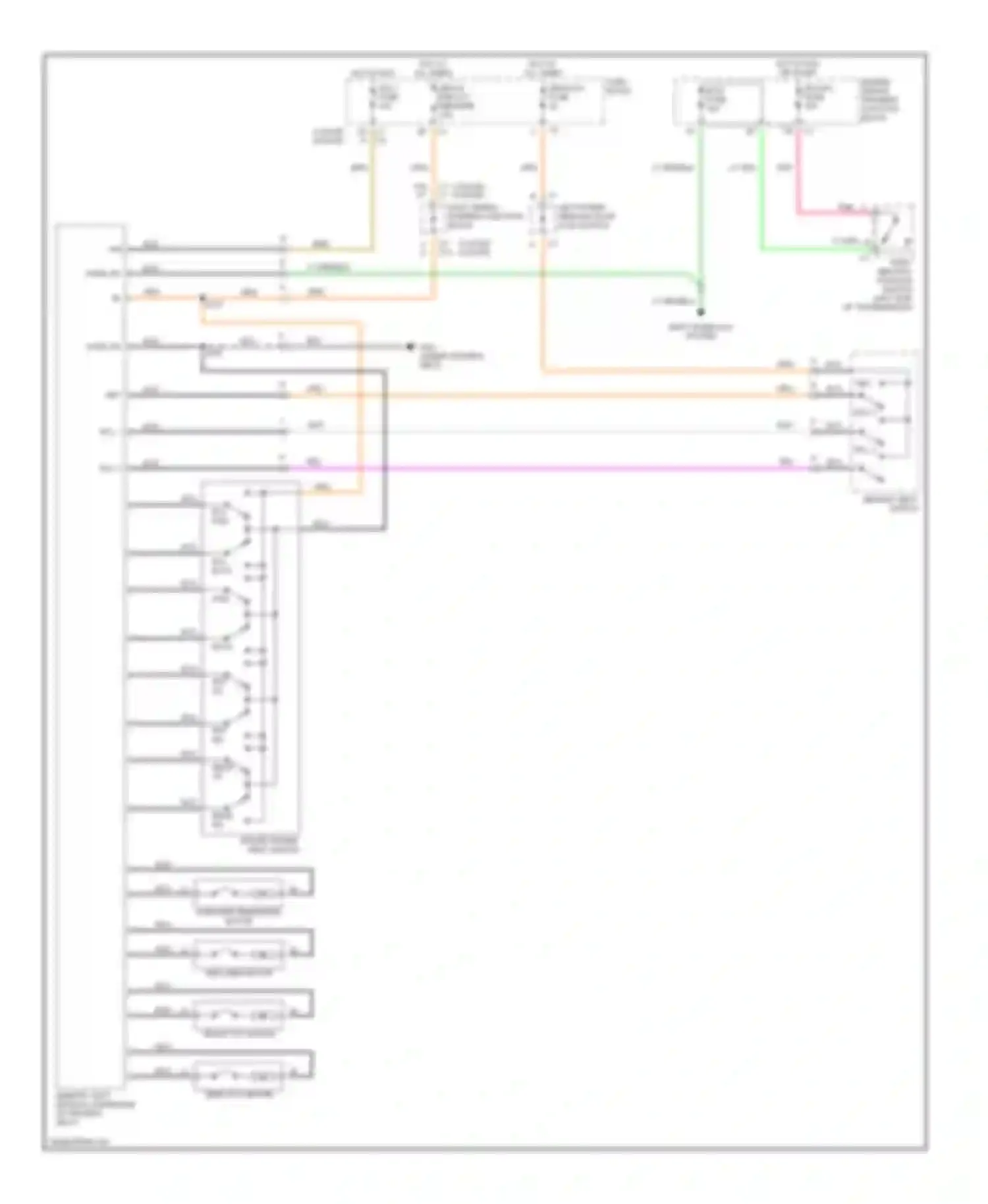 Wiring diagram left power window/ door lock switch for Chevrolet Silverado 2500  (2000-2004) (1 of 4)