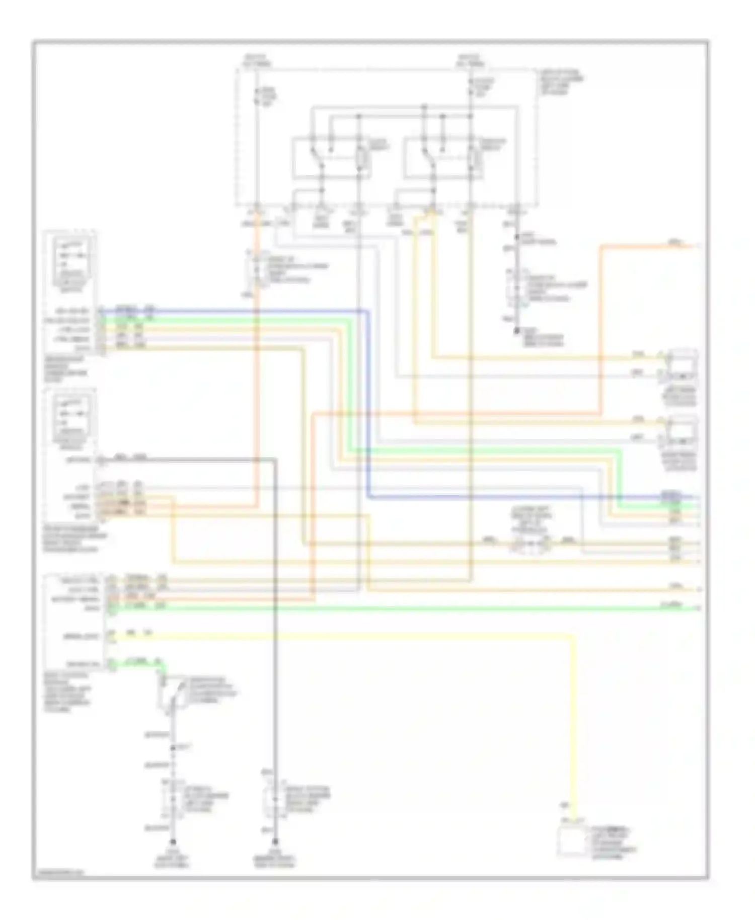 Wiring diagram left rear door lock actuator for Chevrolet Silverado 2500  (2000-2004) (2 of 2)