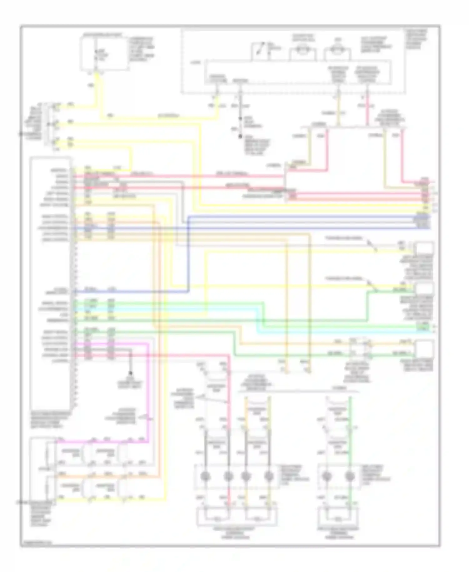 Wiring diagram w/ front passenger/ child presence detector for Chevrolet Silverado 2500  (2000-2004) (1 of 1)