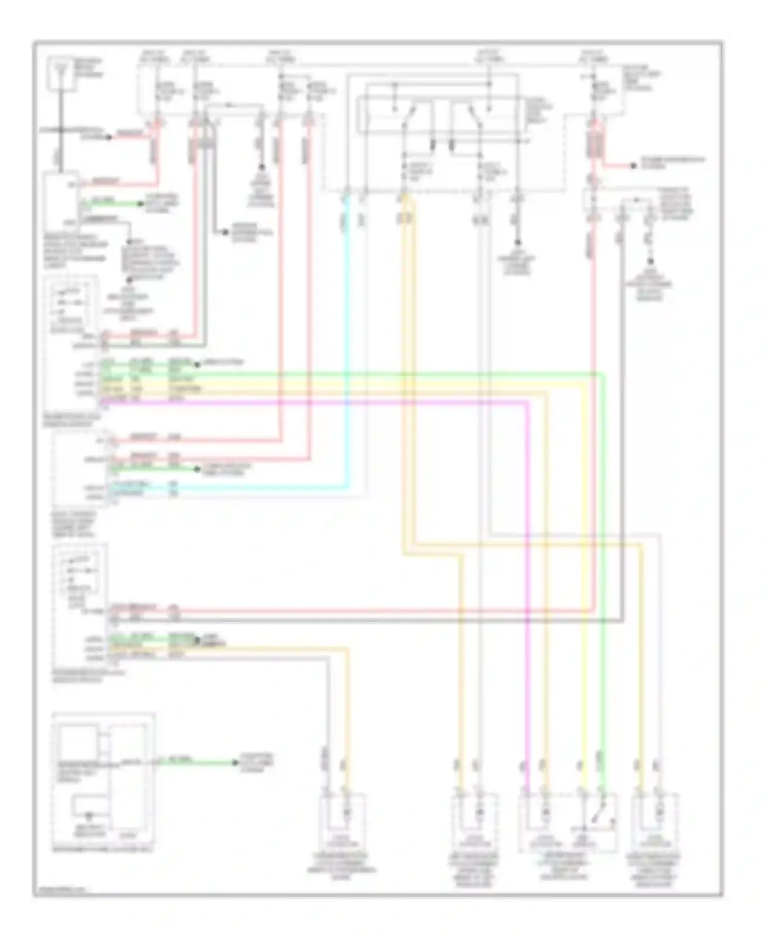 Wiring diagram lock/ unlock pcb relay for Chevrolet Silverado 3500 HD  (2007-2012) (2 of 4)