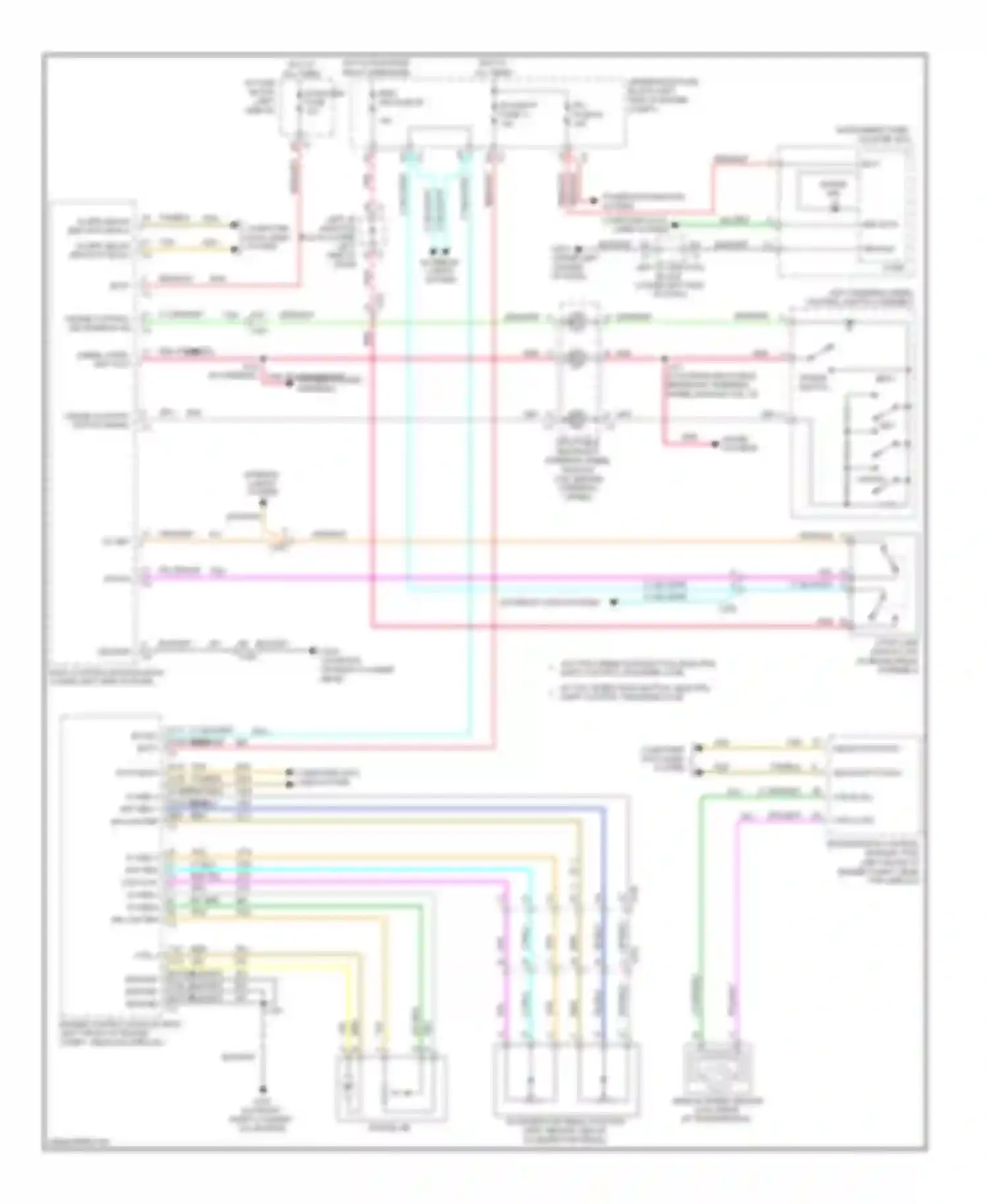 Wiring diagram w/o two speed push button, electric shift control transfer case for Chevrolet Silverado 3500 HD  (2007-2012) (2 of 4)