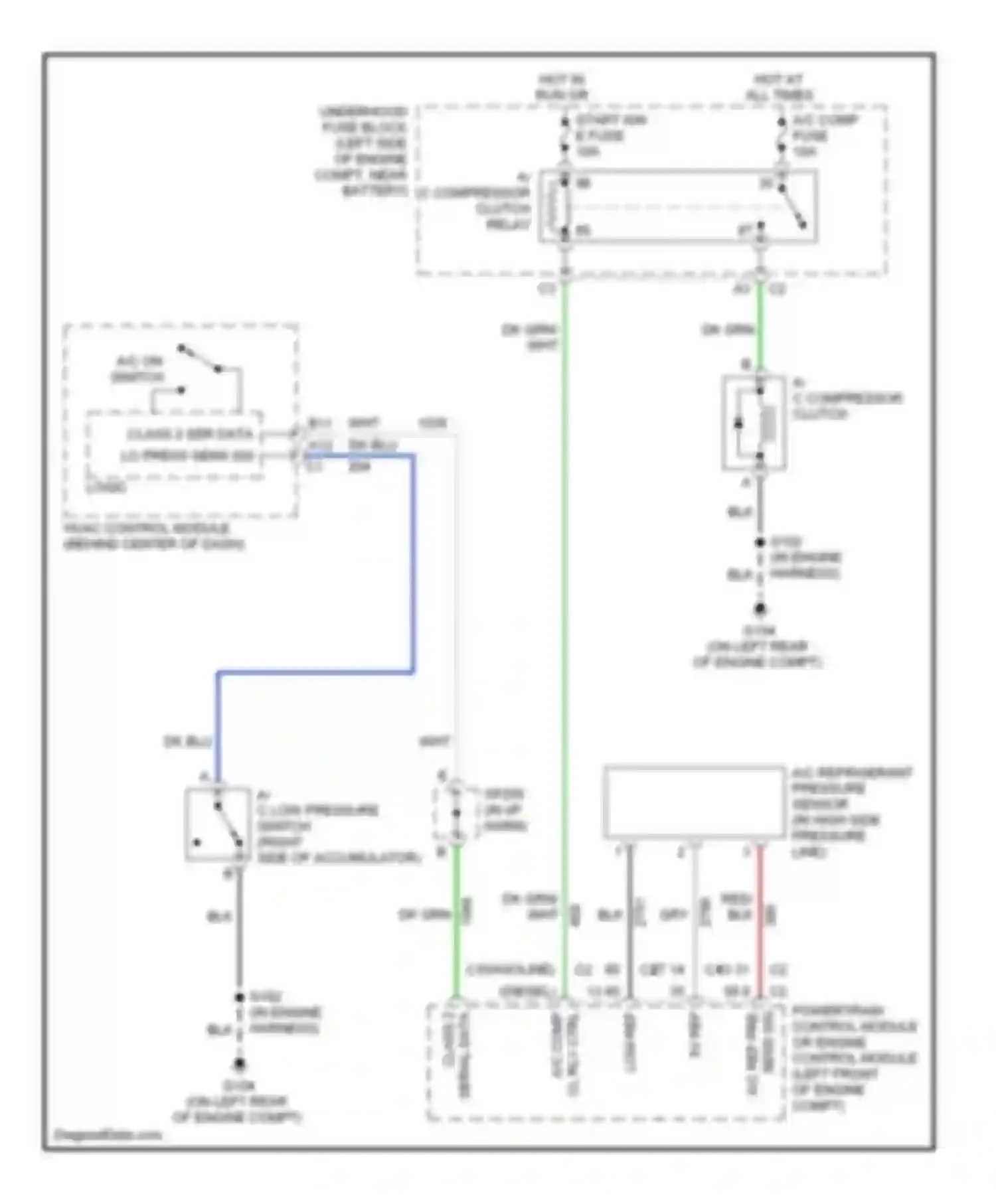 Silverado 3500 Chevrolet  (2002-2006): Compressor circuit