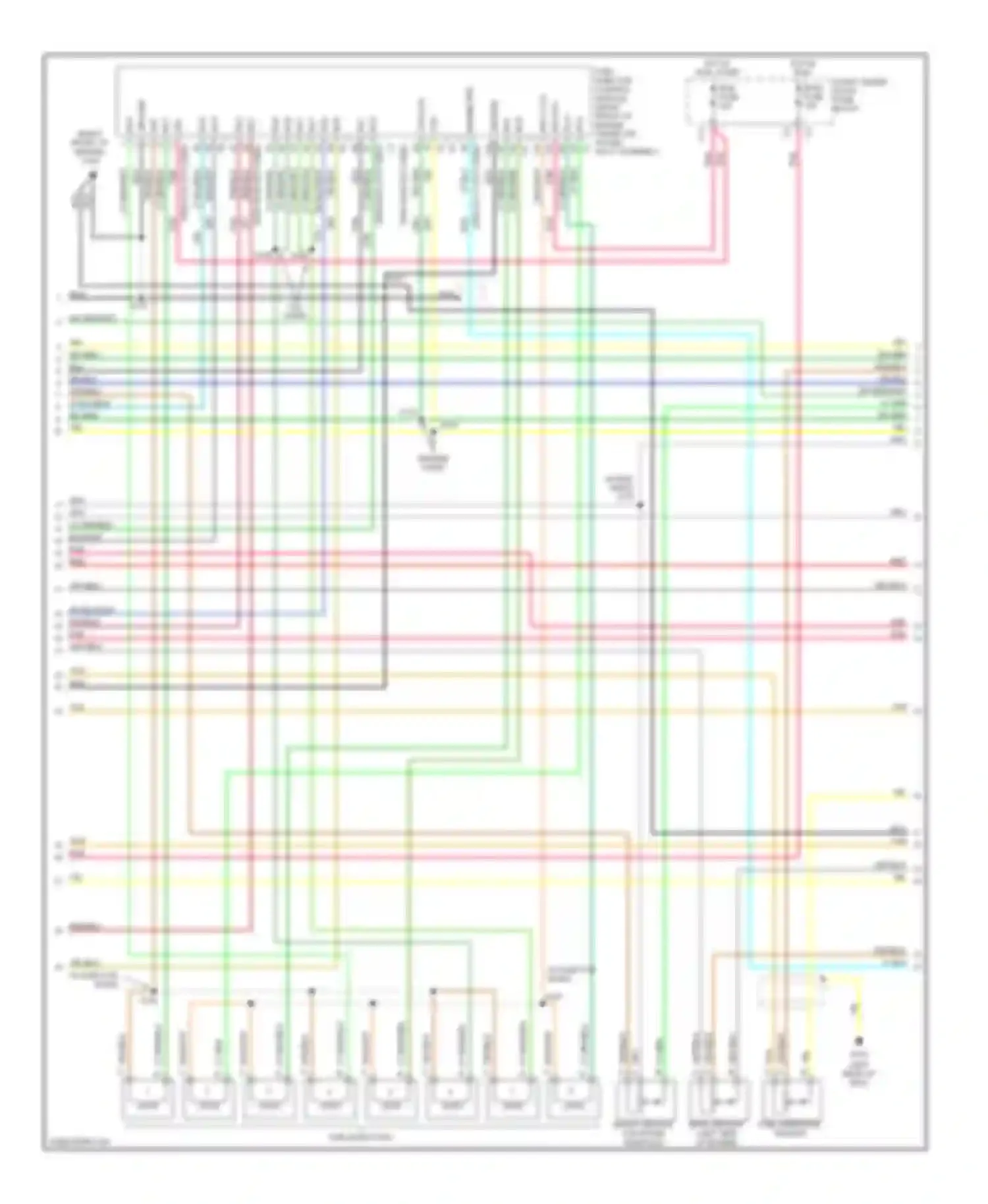 Wiring diagram hot in run, start under- hood fuse block for Chevrolet Silverado 3500  (2002-2006) (1 of 2)