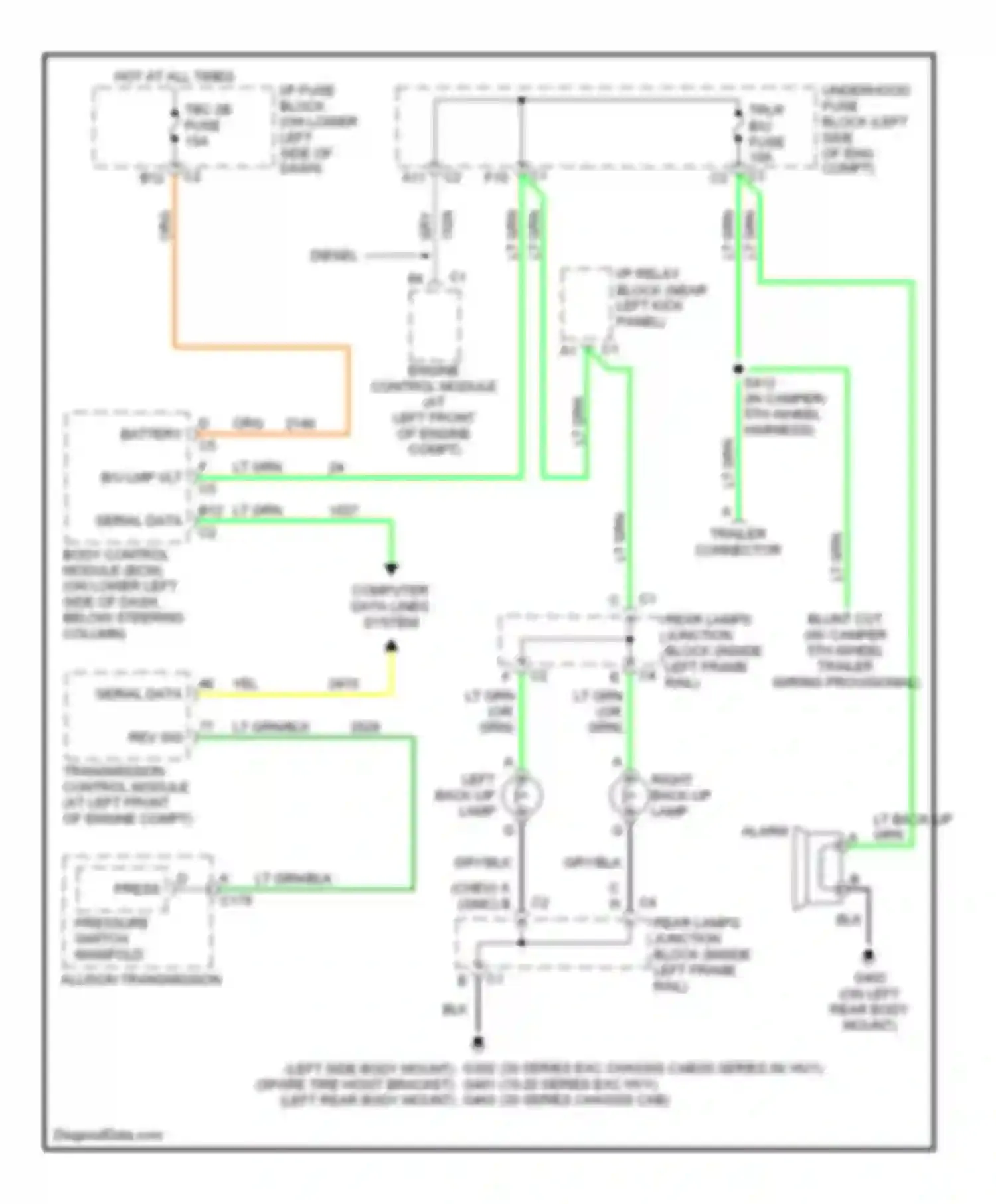 Wiring diagram computer data lines system for Chevrolet Silverado Classic 1500  (2007-2007) (21 of 62)