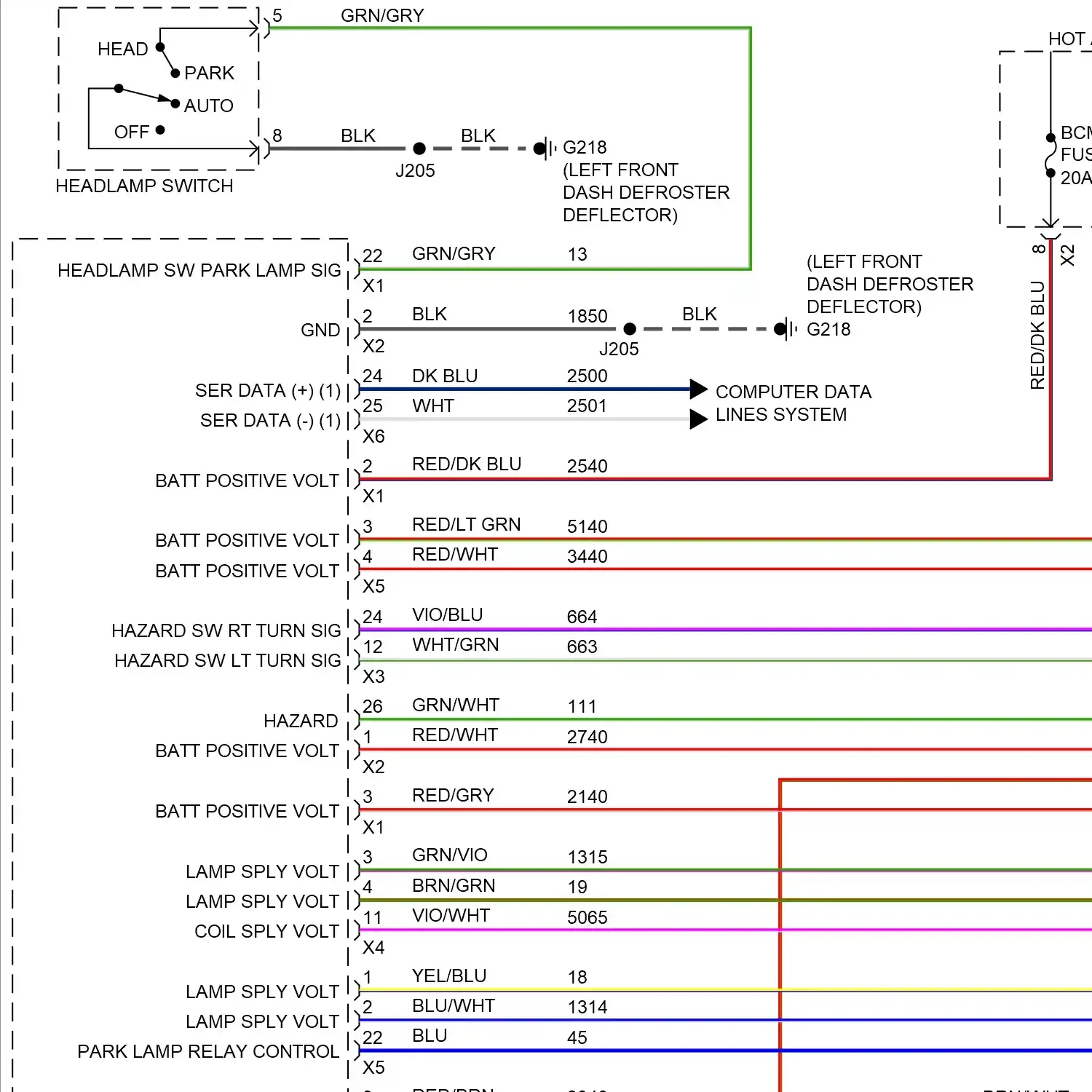 demo - Exterior lamps circuit (1 of 7) Exterior lamps circuit (1 of 7)