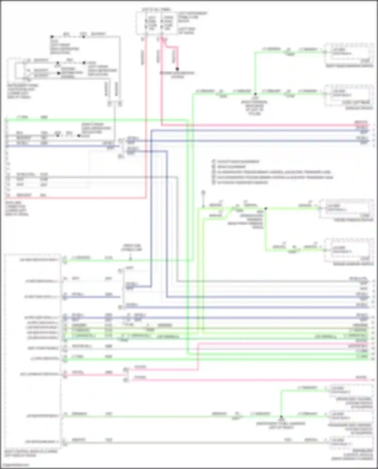 Wiring diagram logic left rear window switch for Chevrolet Silverado GMT K2XX facelift (2015-2019) (1 of 2)
