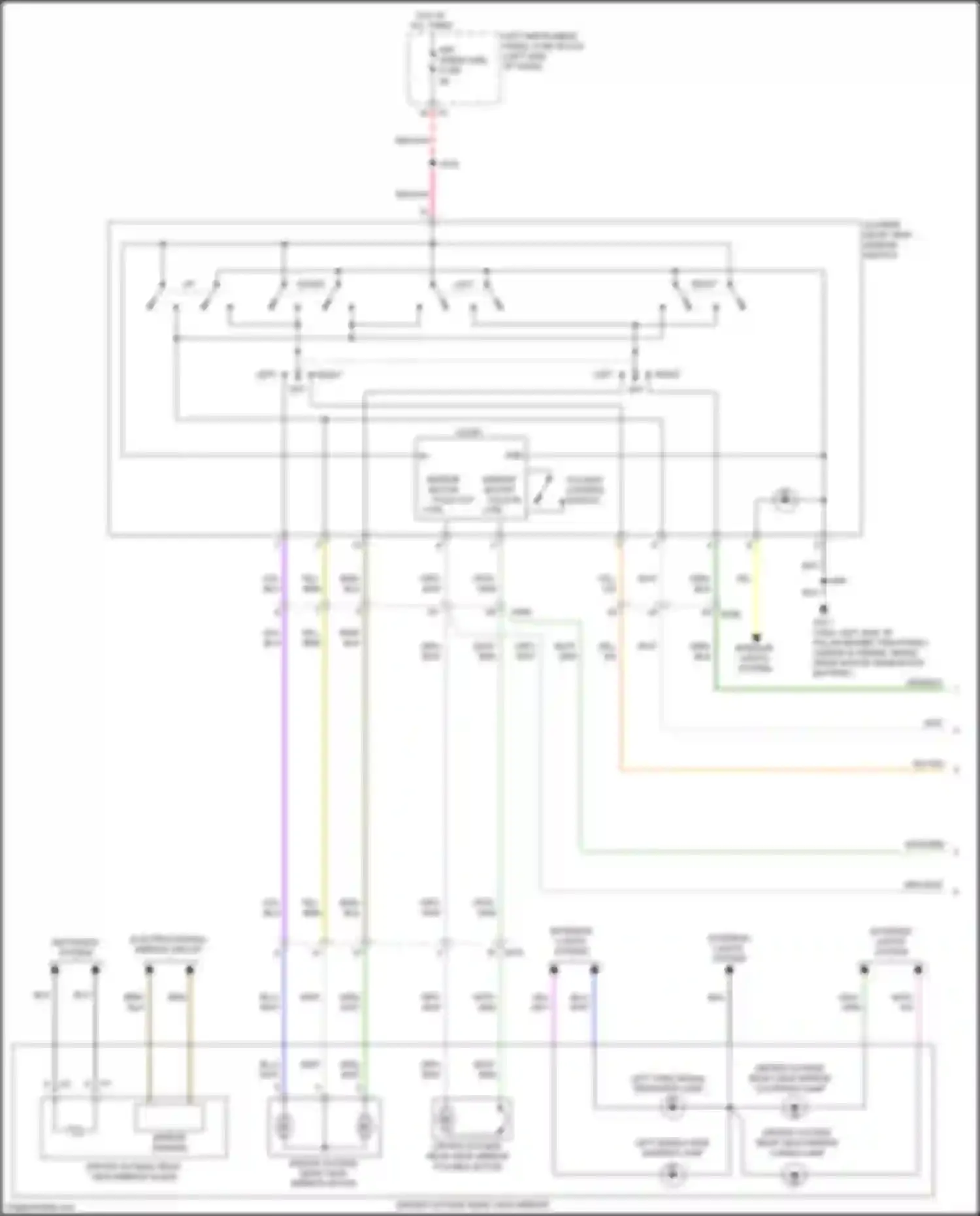 Wiring diagram outside rear view mirror switch for Chevrolet Silverado GMT K2XX facelift (2015-2019) (9 of 9)