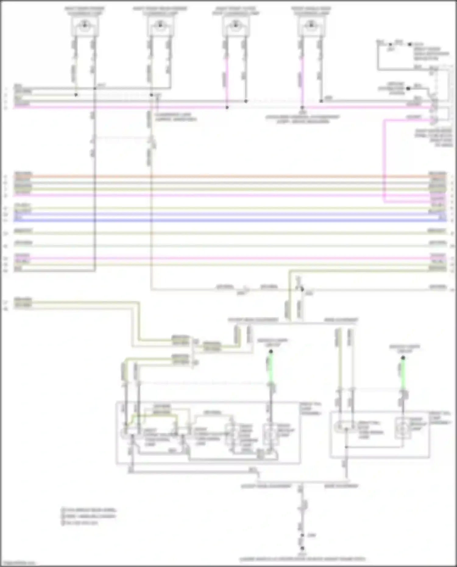 Wiring diagram right lower tail/stop, turn signal lamp for Chevrolet Silverado GMT K2XX facelift (2015-2019) (2 of 2)