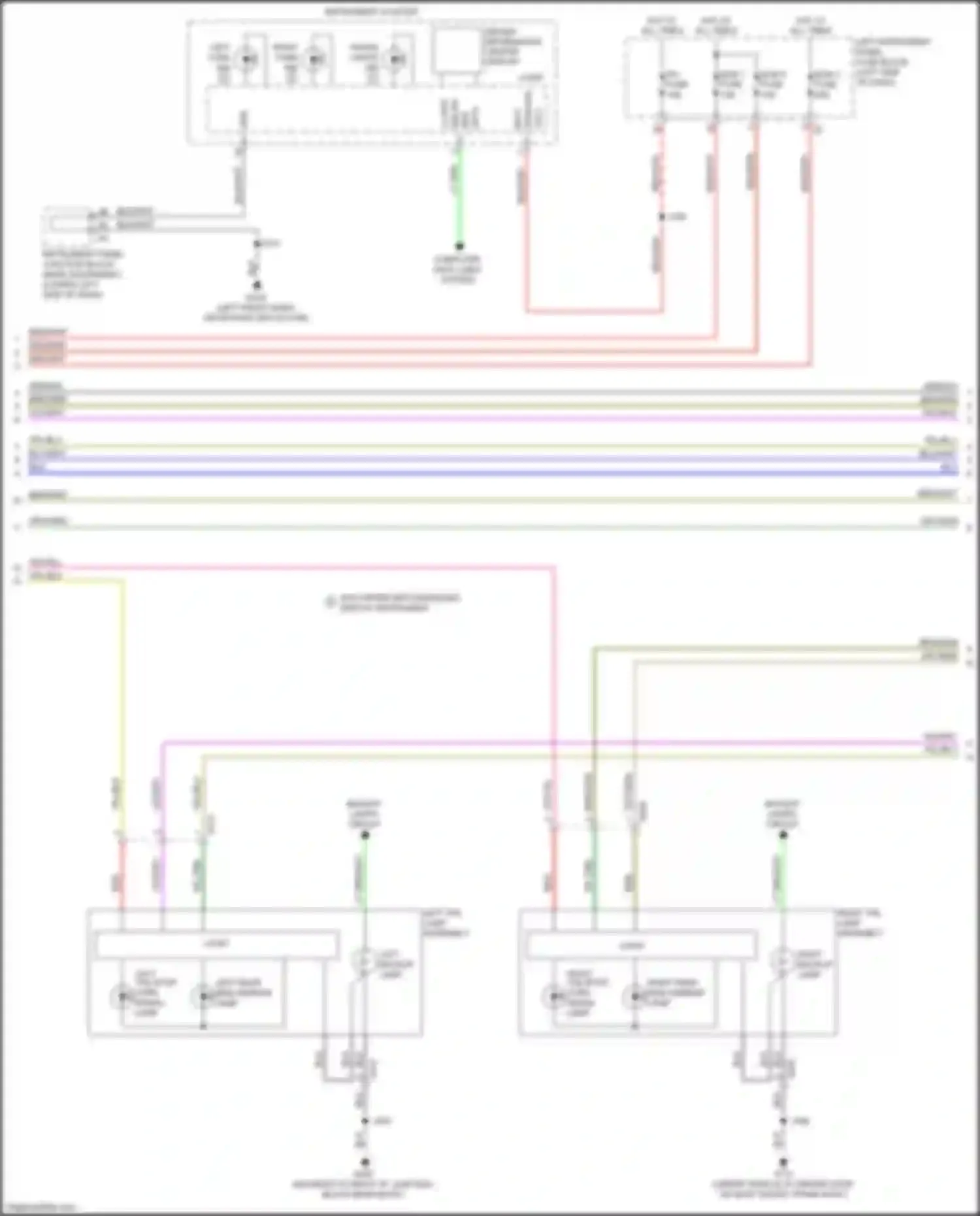 Wiring diagram right tail lamp assembly for Chevrolet Silverado GMT K2XX facelift (2015-2019) (2 of 4)