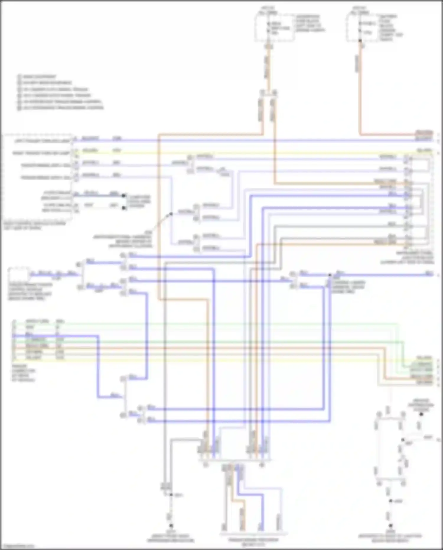 Wiring diagram right trailer turn sig lamp for Chevrolet Silverado GMT K2XX facelift (2015-2019) (2 of 2)