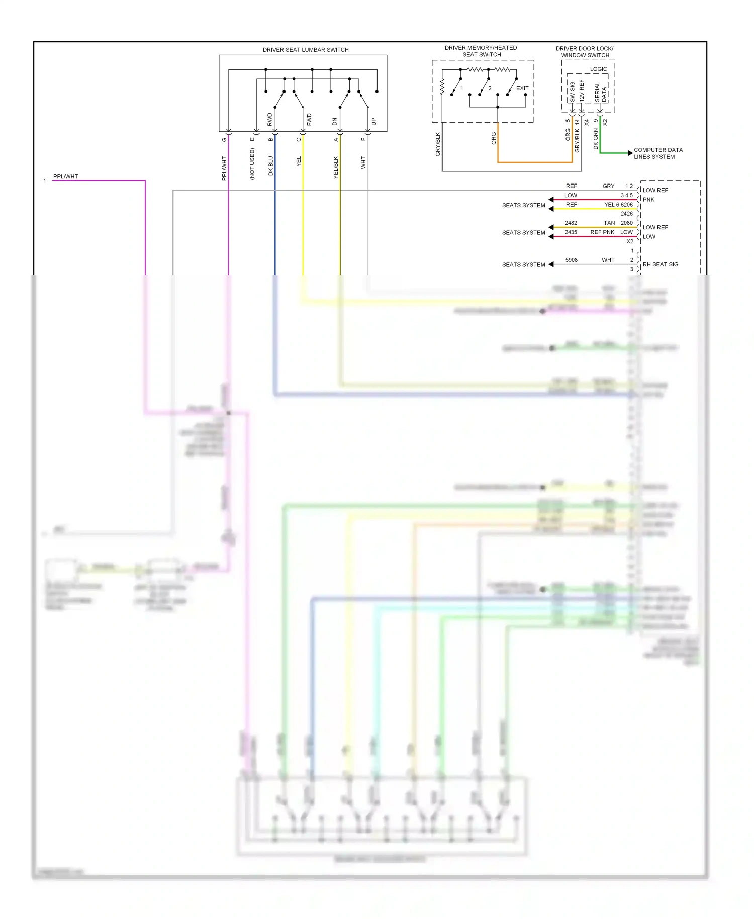 Chevrolet Silverado GMT K2XX (2013-2015) i/p multi-function switch (w/ adjustable pedal) wiring diagram  (1 of 1)