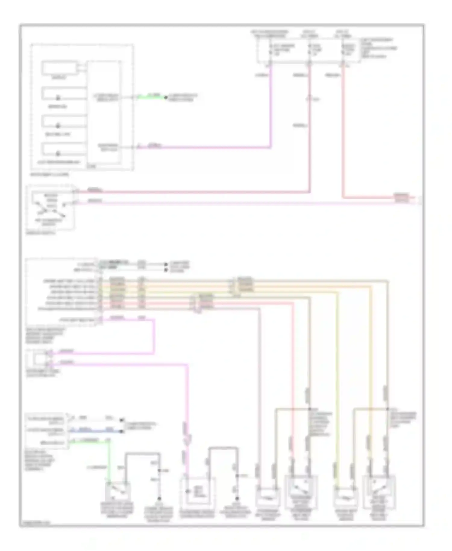 Wiring diagram passenger seat position sensor for Chevrolet Silverado GMT K2XX (2013-2015) (2 of 2)