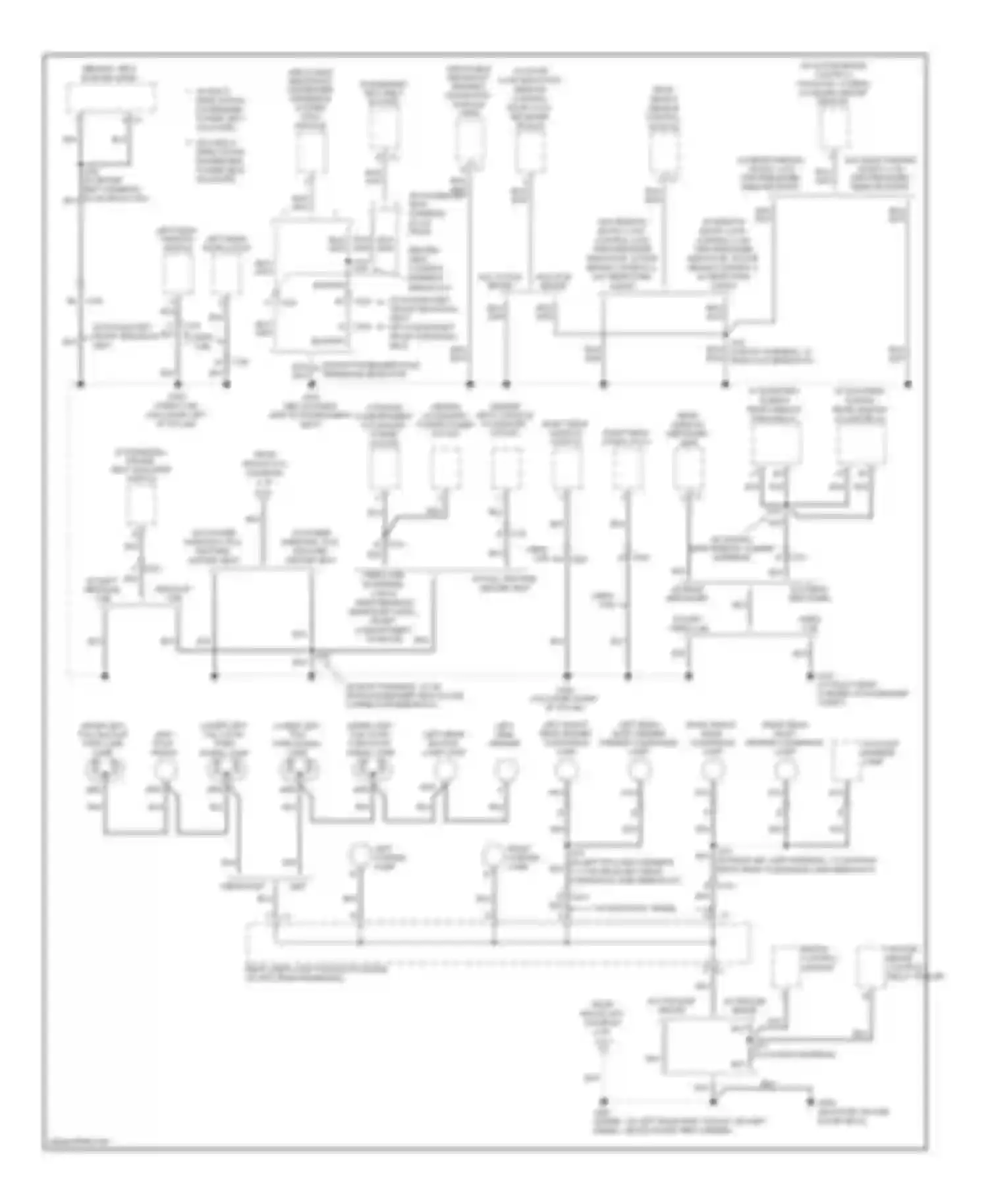 Wiring diagram w/o power windows, full feature center seat for Chevrolet Silverado GMT K2XX (2013-2015) (1 of 1)