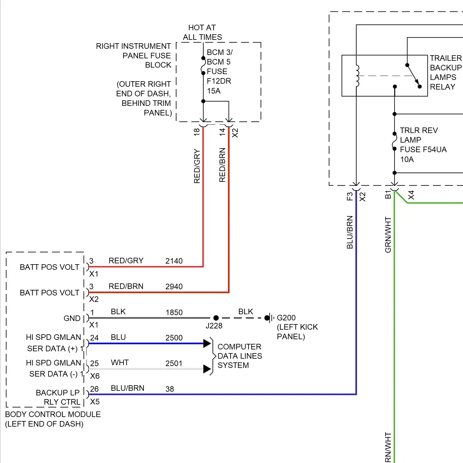 demo - Backup lamps circuit (1 of 2) Backup lamps circuit (1 of 2)