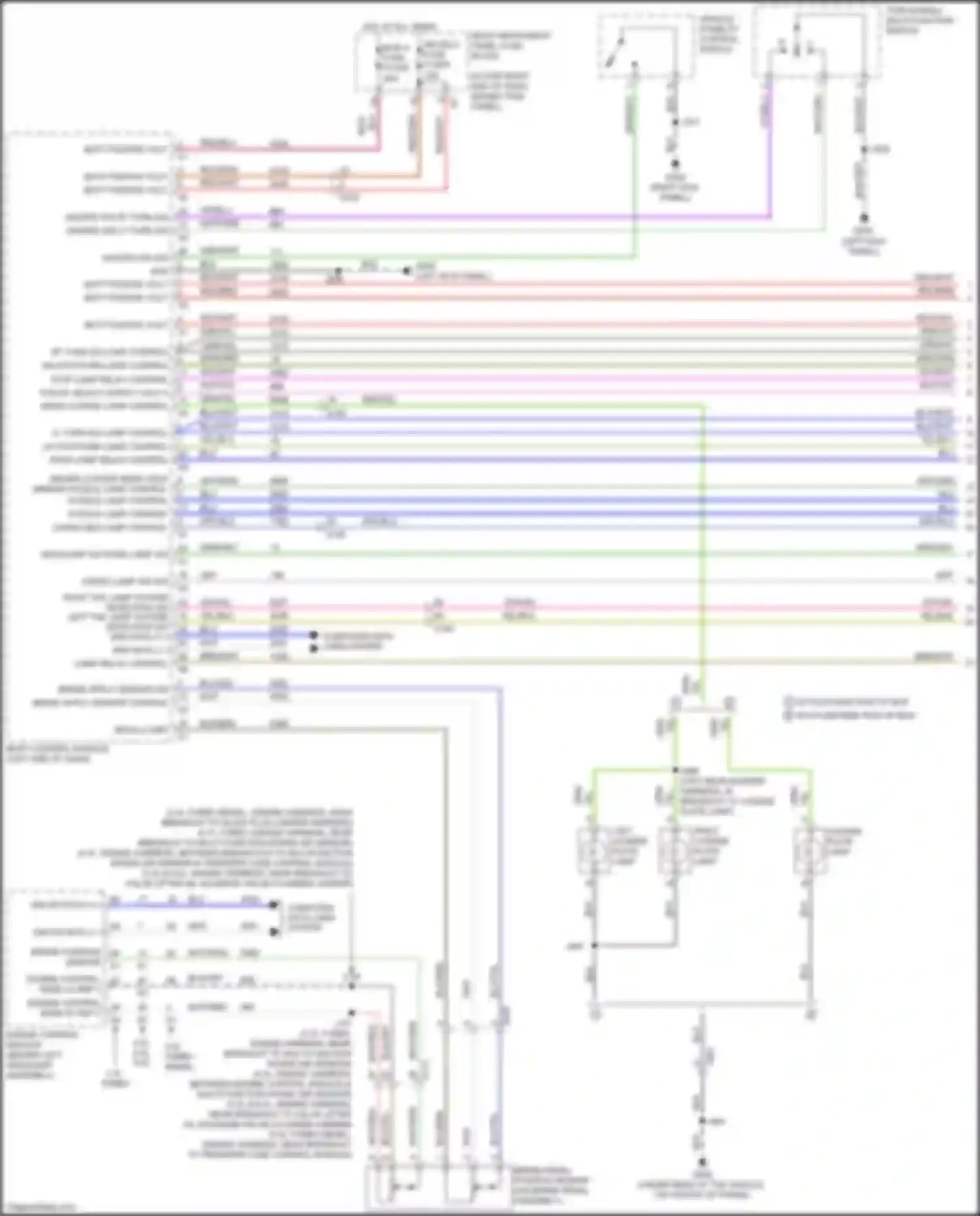 Wiring diagram cargo bed lamp control for Chevrolet Silverado T1XX (2019-2022) (1 of 2)