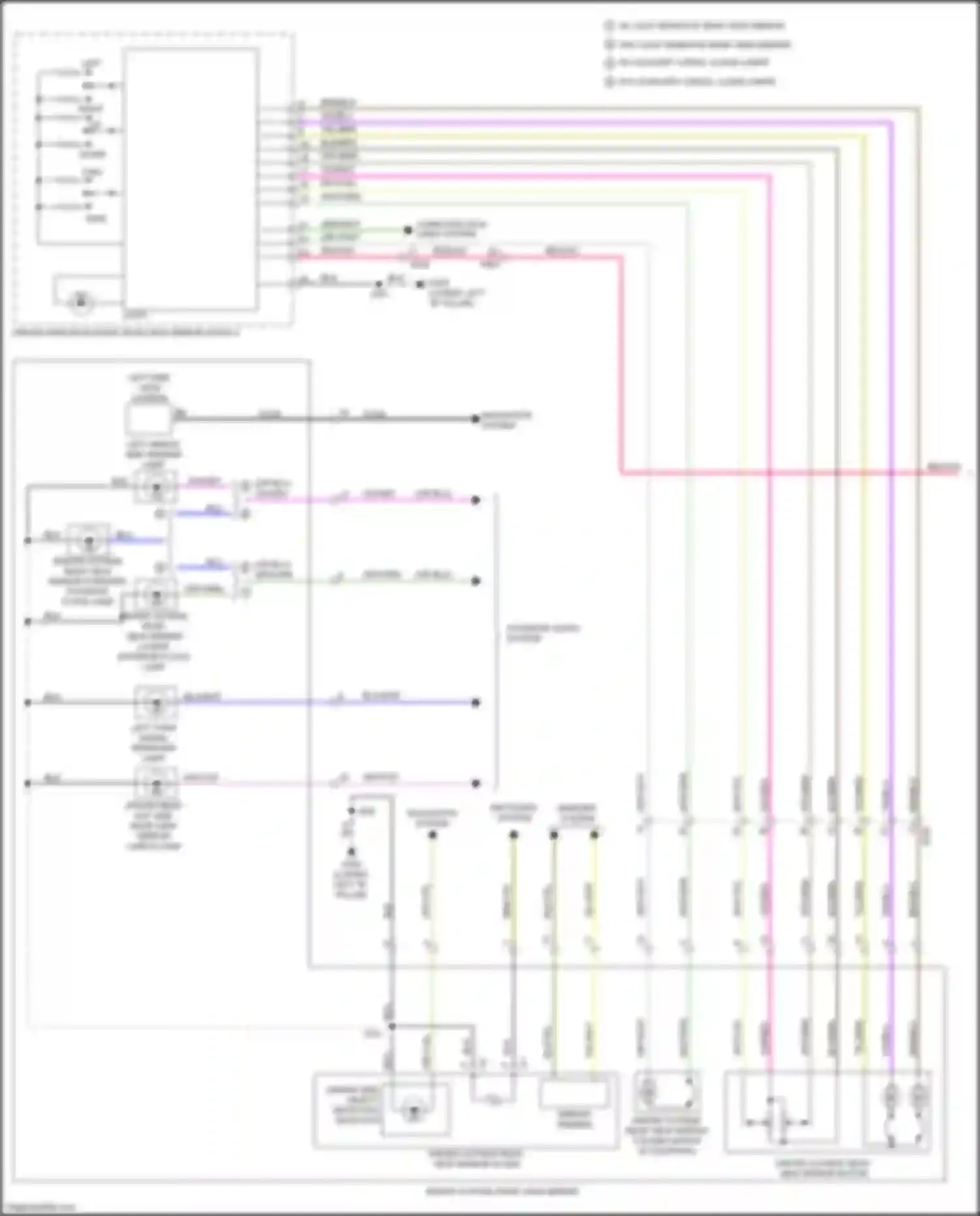 Wiring diagram driver window/outside rear view mirror switch for Chevrolet Silverado T1XX (2019-2022) (3 of 6)