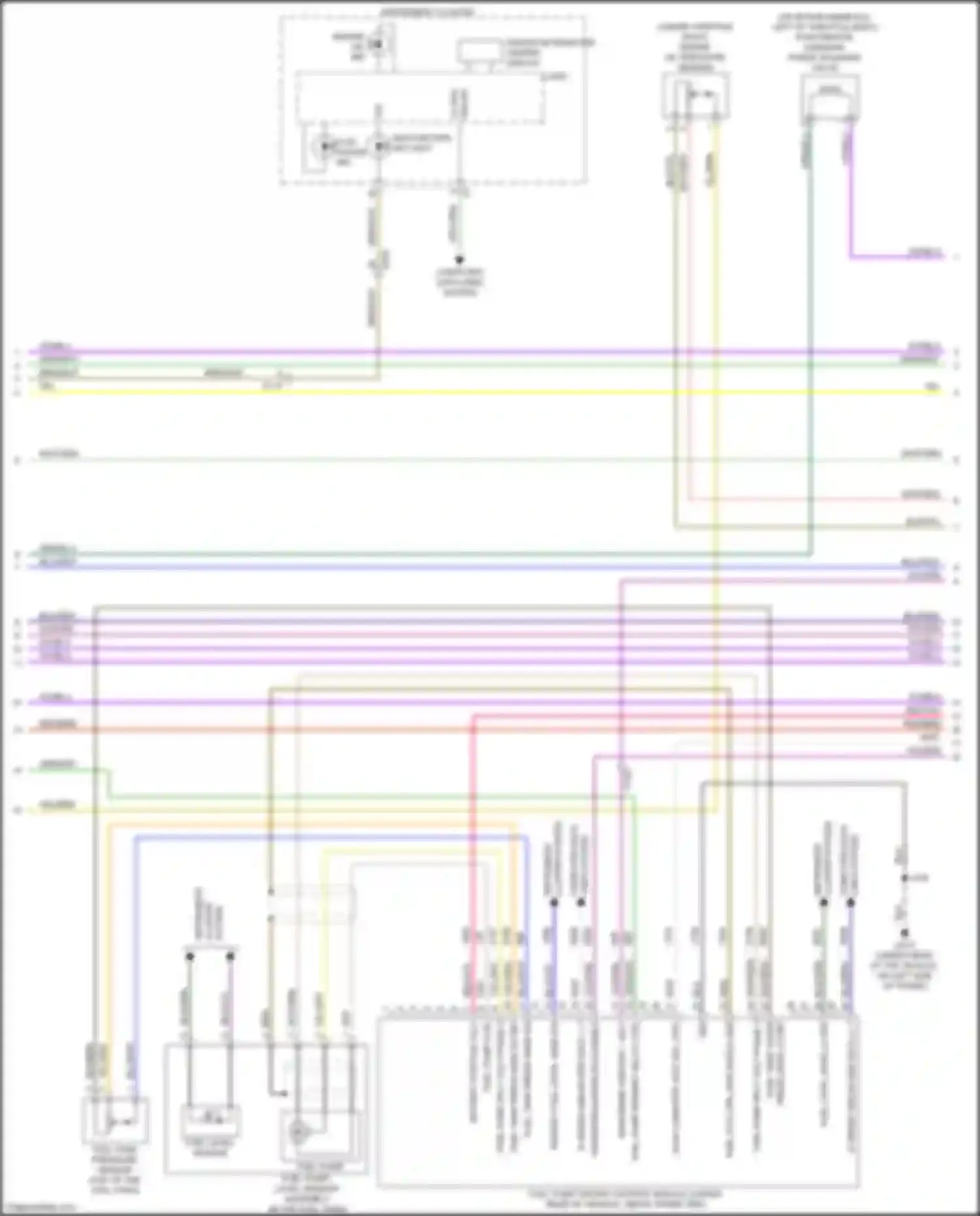 Wiring diagram fuel pump, level sensor assembly for Chevrolet Silverado T1XX (2019-2022) (3 of 6)