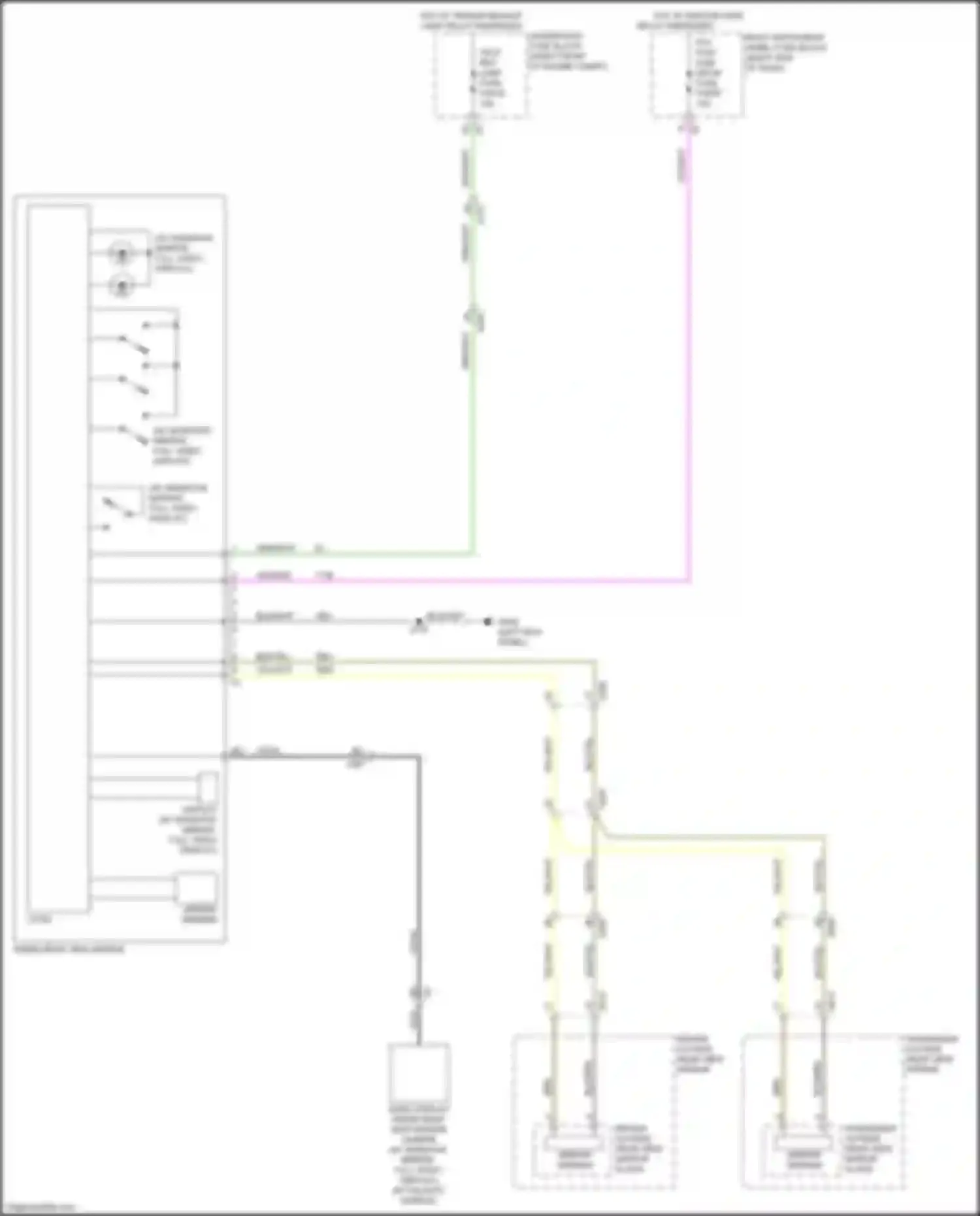 Wiring diagram inside rear view mirror for Chevrolet Silverado T1XX (2019-2022) (2 of 4)