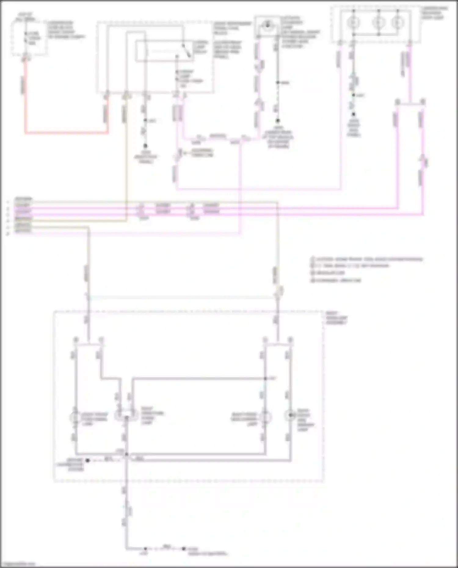 Wiring diagram right park/turn signal lamp for Chevrolet Silverado T1XX (2019-2022) (1 of 2)
