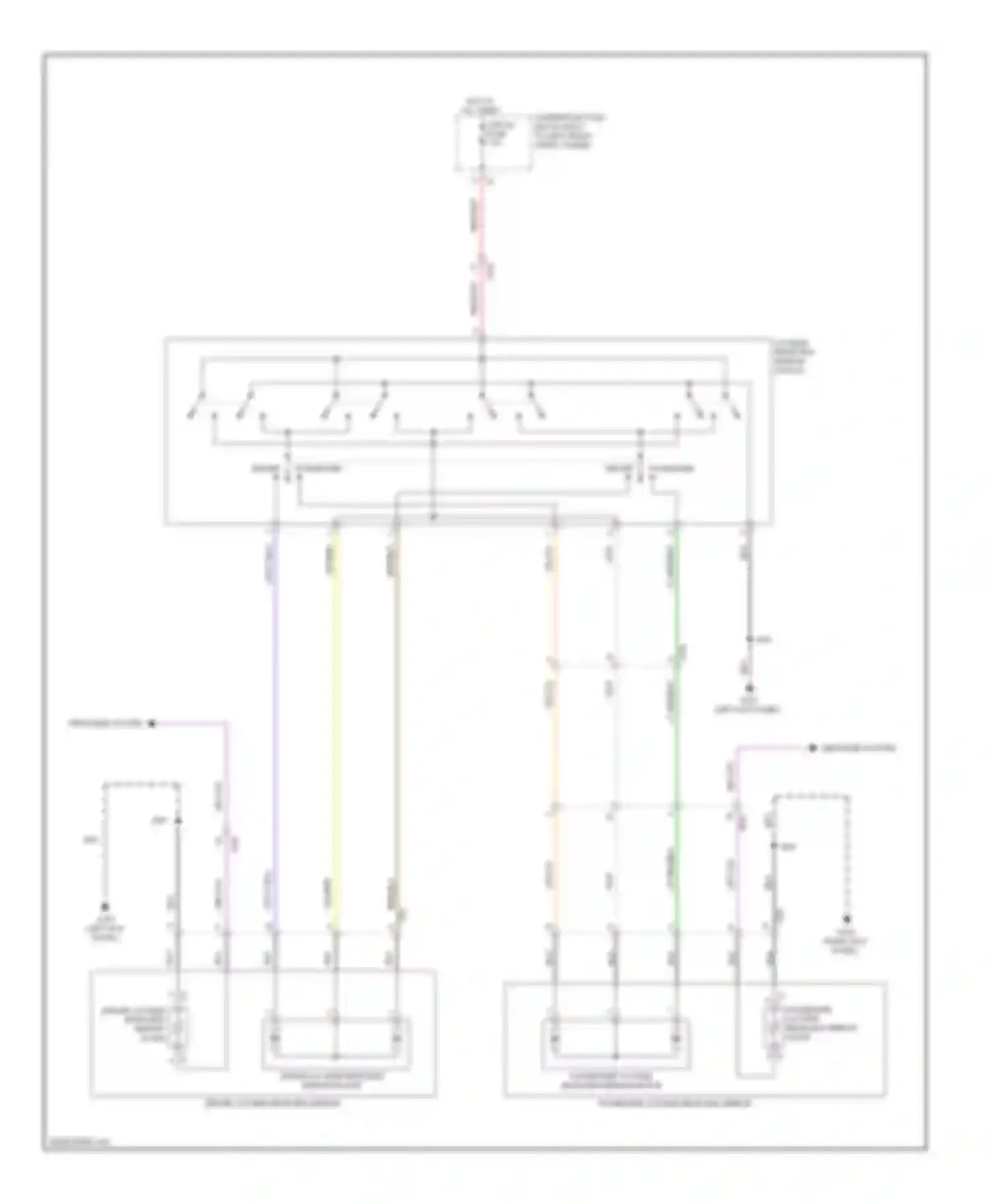 Wiring diagram outside rearview mirror switch for Chevrolet Sonic I (2011-2016) (1 of 1)