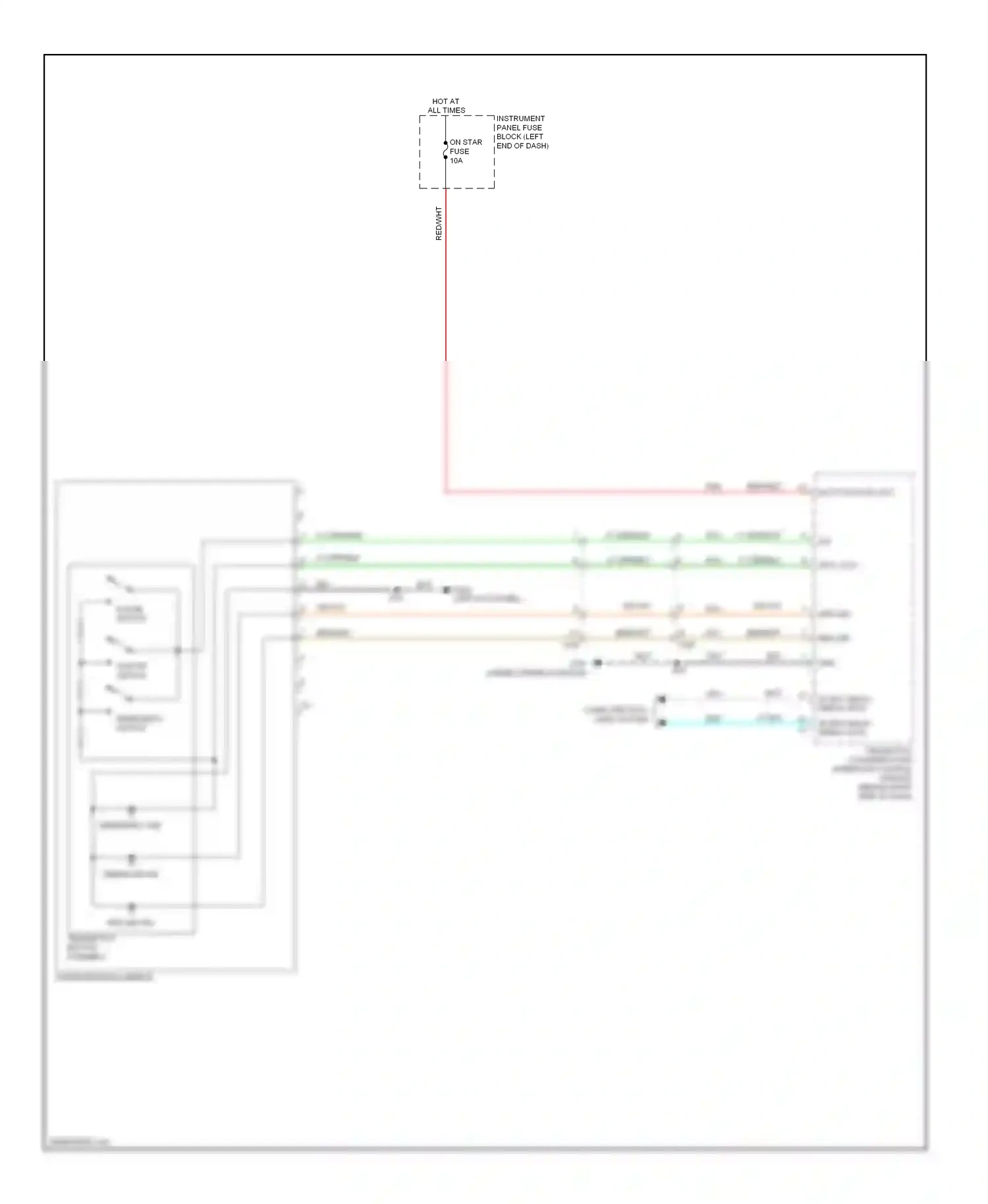 Chevrolet Sonic I (2011-2016) telematics communication interface control module (behind right side of dash) wiring diagram  (1 of 1)
