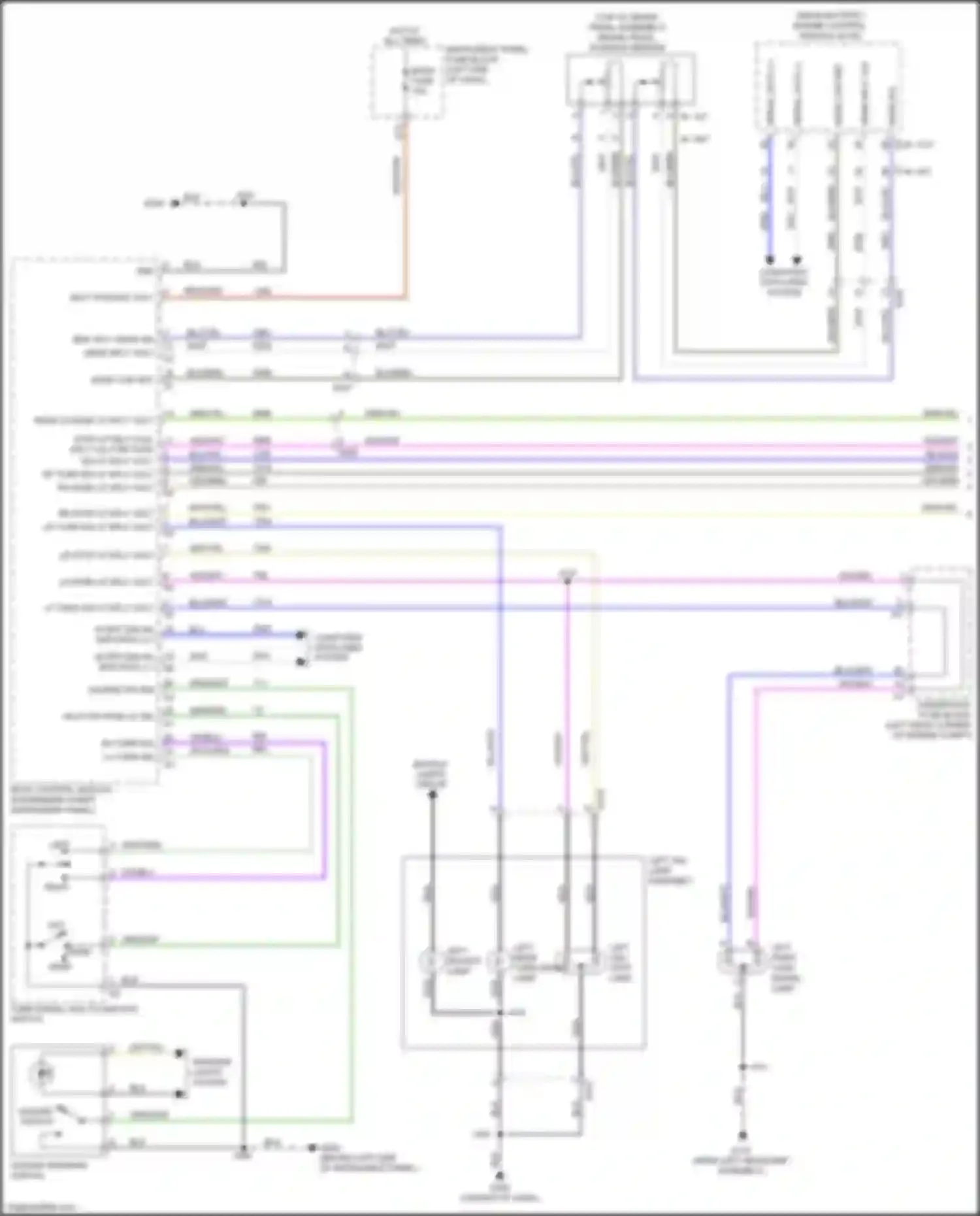 Spark Chevrolet M300 facelift (2016-2024): Exterior lamps circuit (1 of 2)