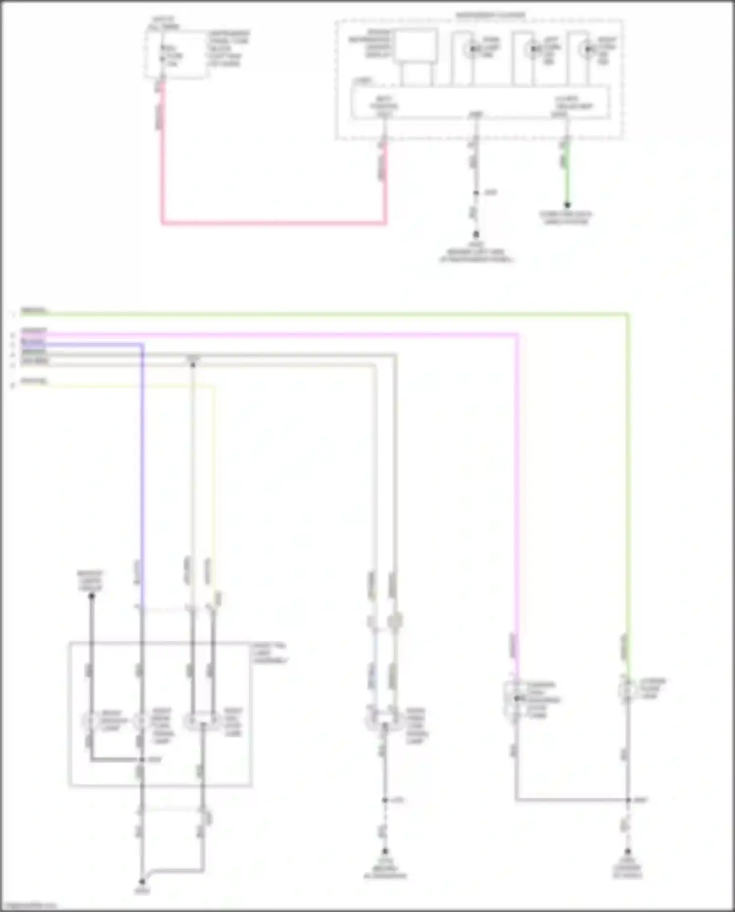 Spark Chevrolet M300 facelift (2016-2024): Exterior lamps circuit (2 of 2)