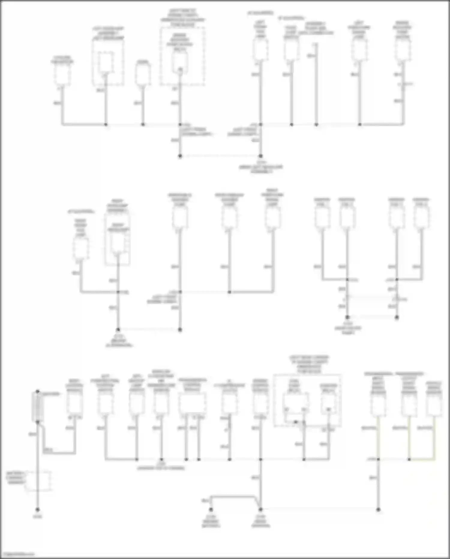 Spark Chevrolet M300 facelift (2016-2024): Ground distribution circuit (1 of 3)