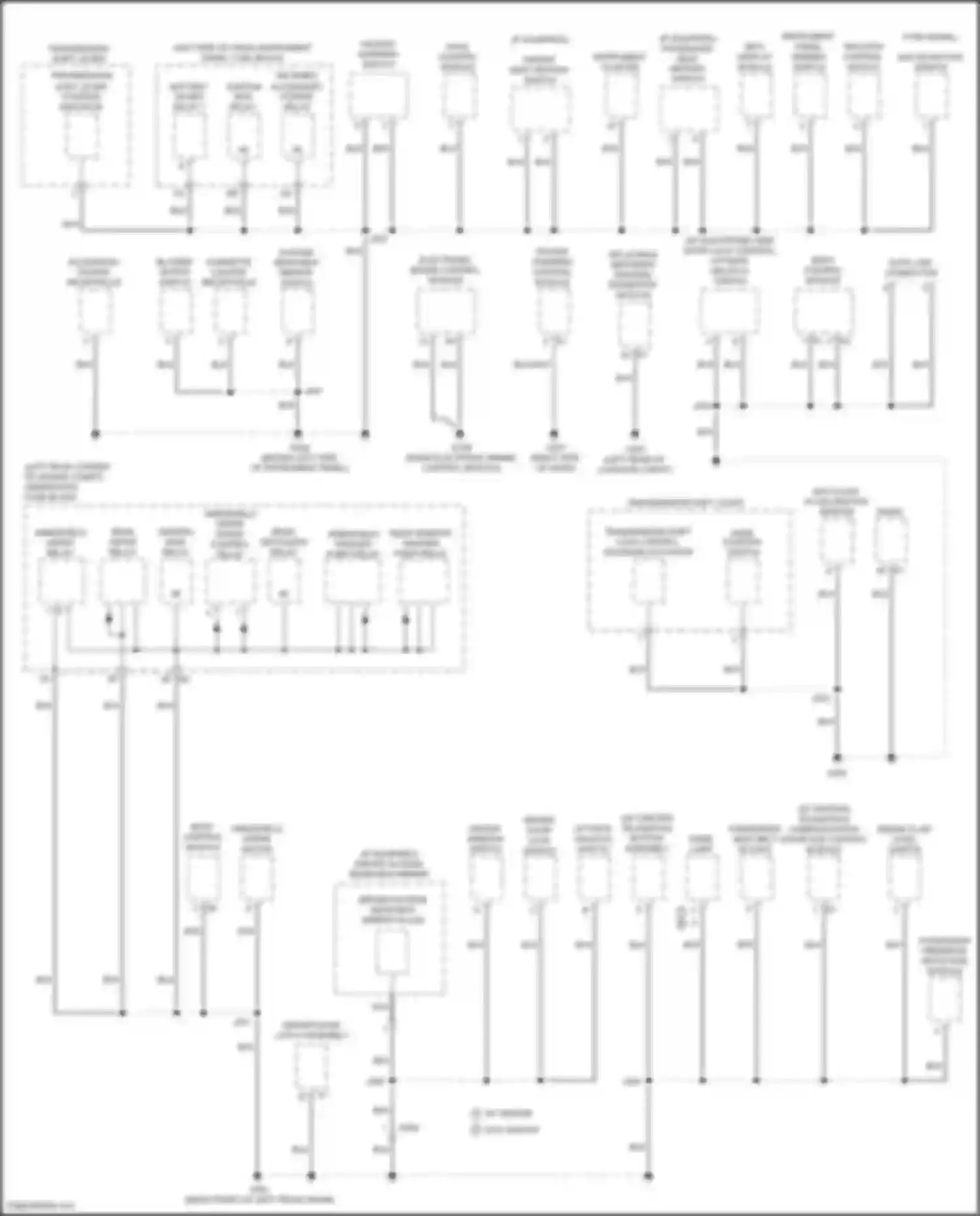 Spark Chevrolet M300 facelift (2016-2024): Ground distribution circuit (2 of 3)