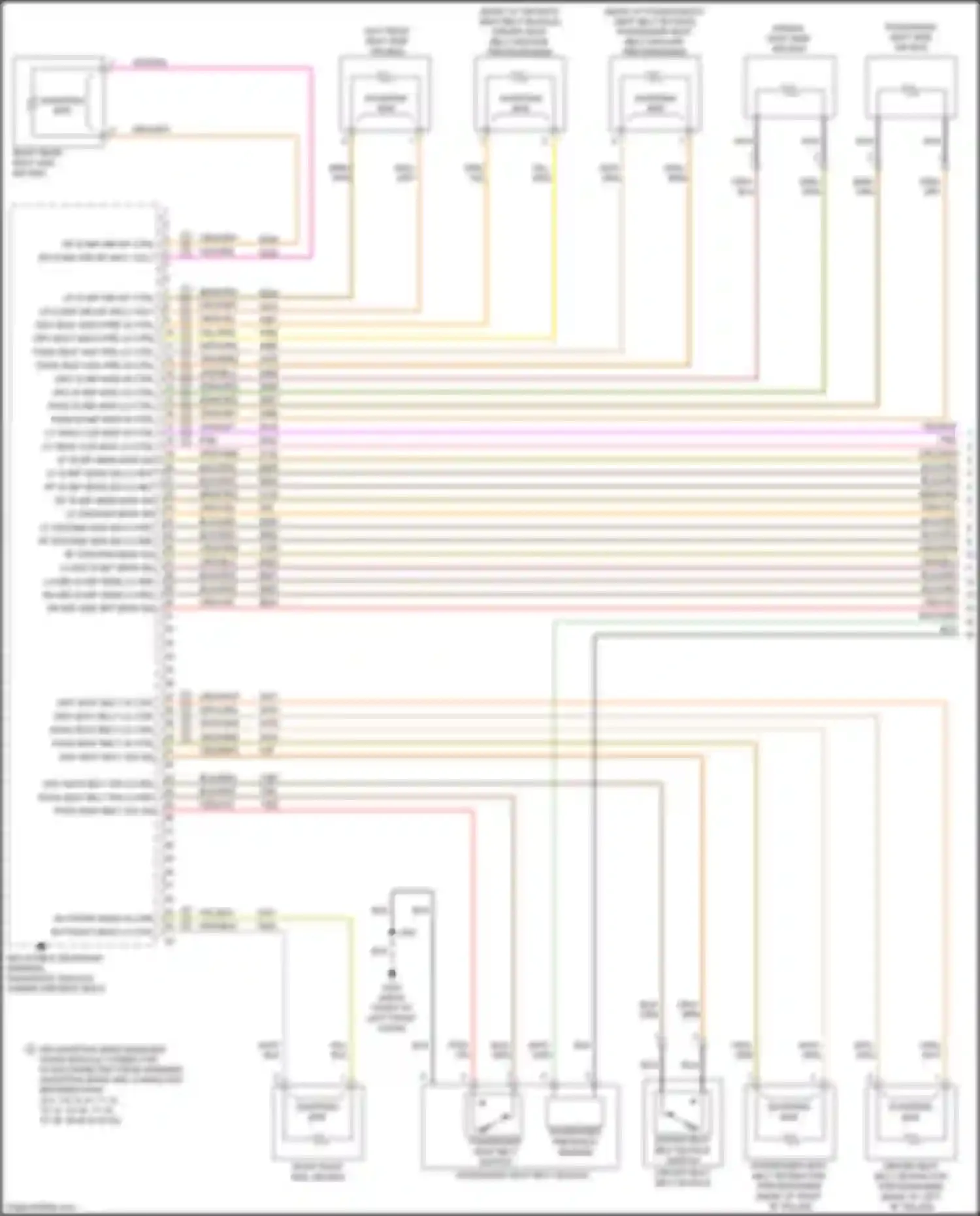 Spark Chevrolet M300 facelift (2016-2024): Supplemental restraints circuit (1 of 3)