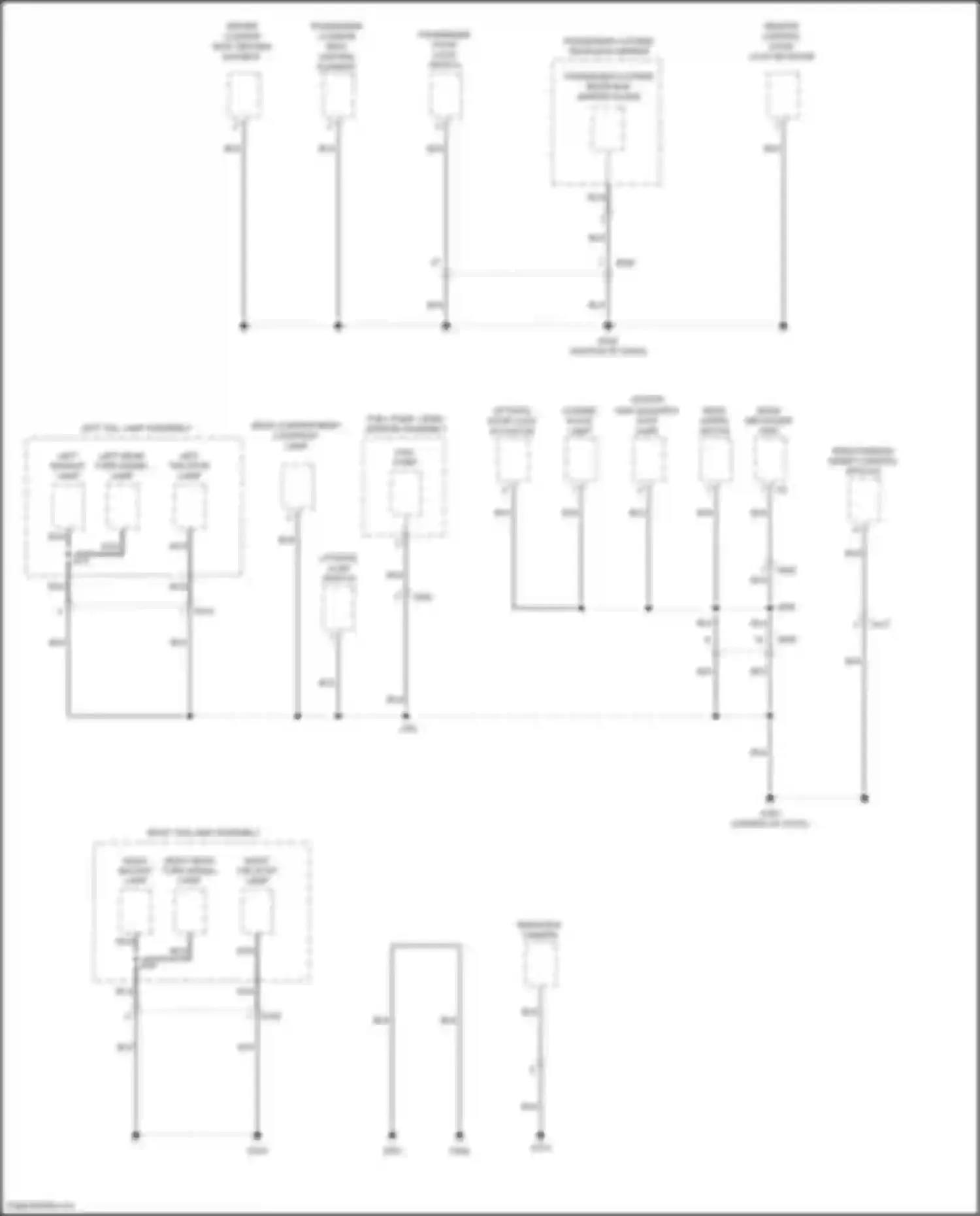 Wiring diagram center high mounted stop lamp for Chevrolet Spark M300 facelift (2016-2024) (2 of 2)