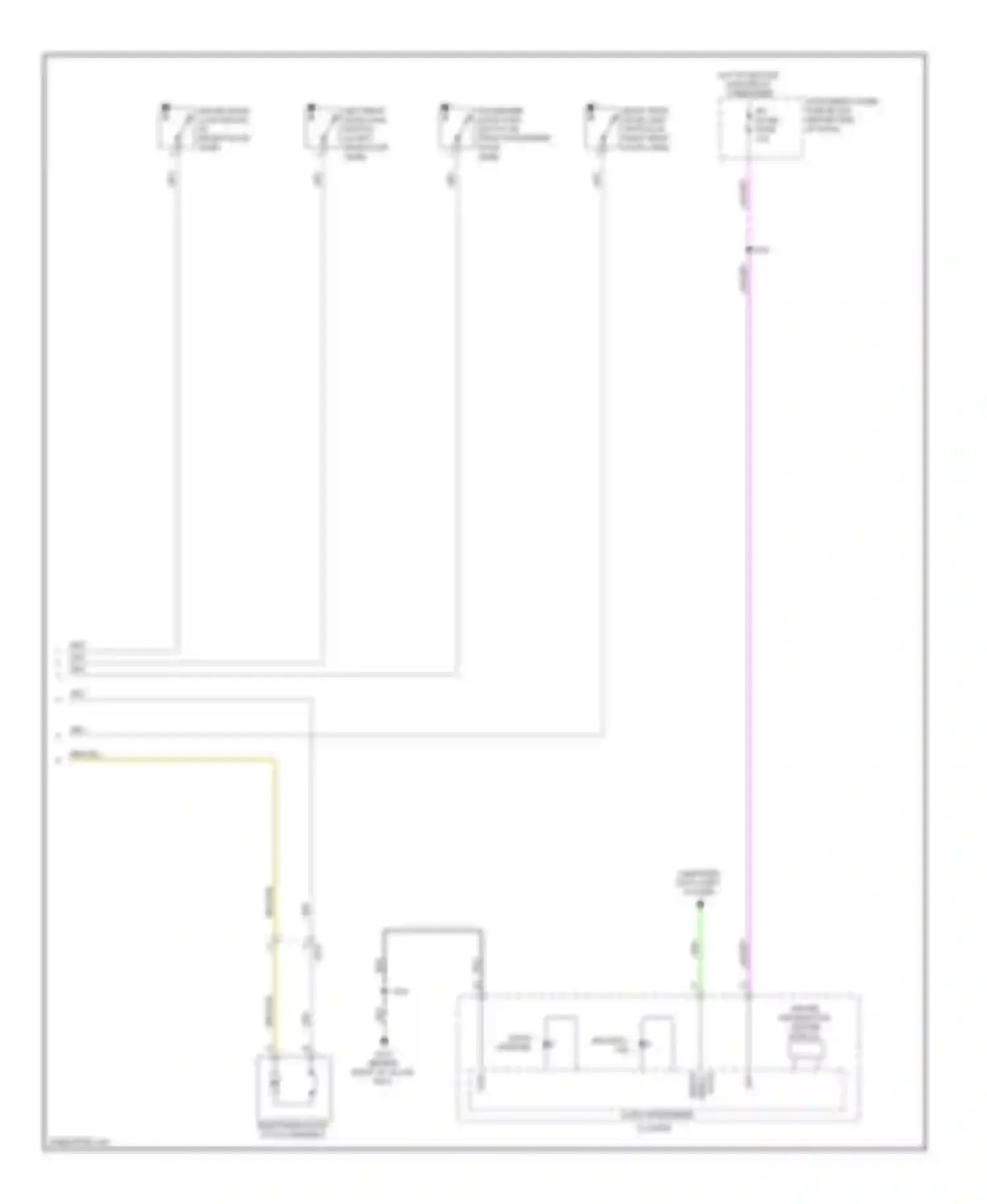 Spark Chevrolet M300 (2009-2016): Power door locks circuit, without passive keyless entry (3 of 3)