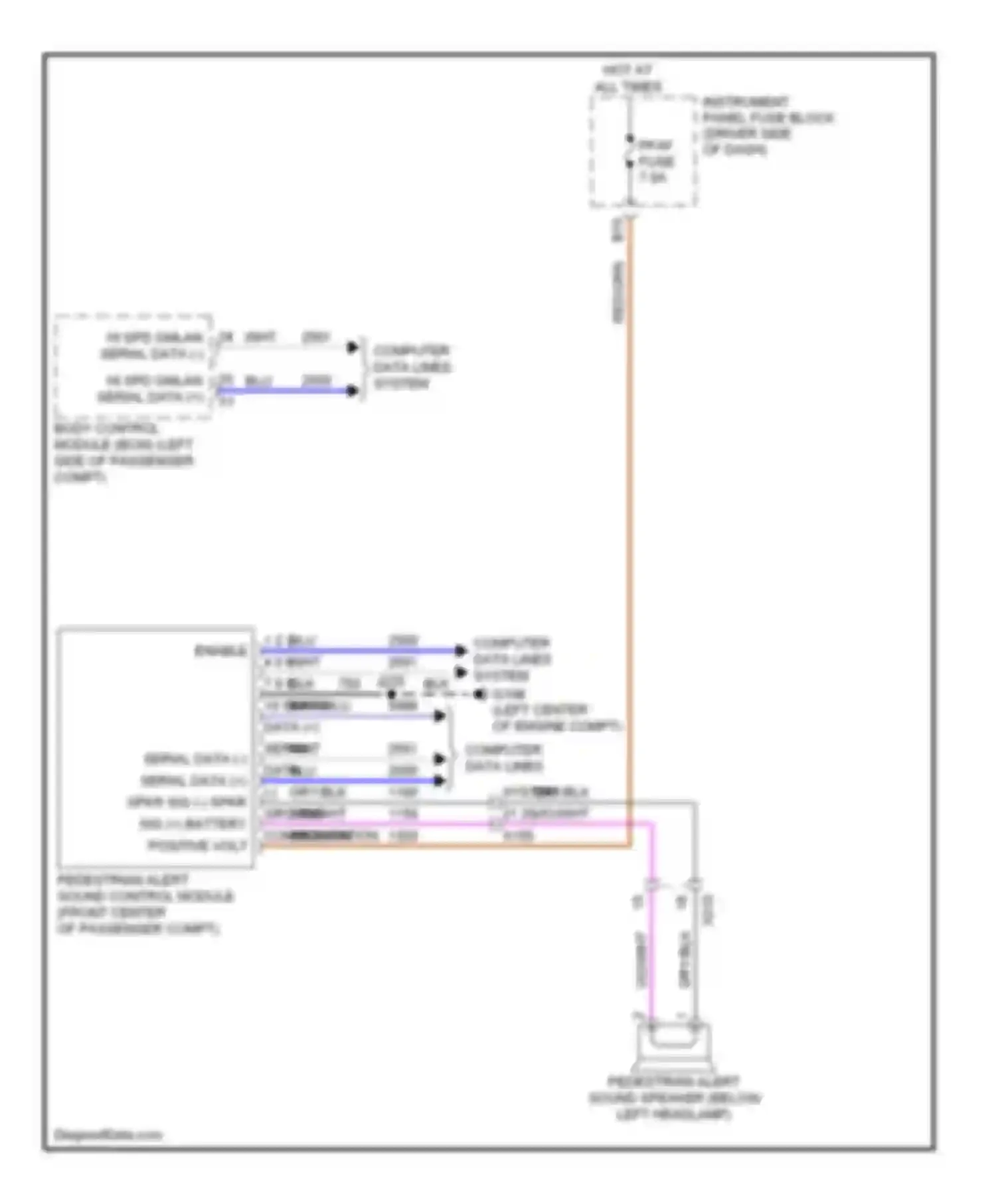 Wiring diagram computer data lines system for Chevrolet Spark M300 (2009-2016) (1 of 70)