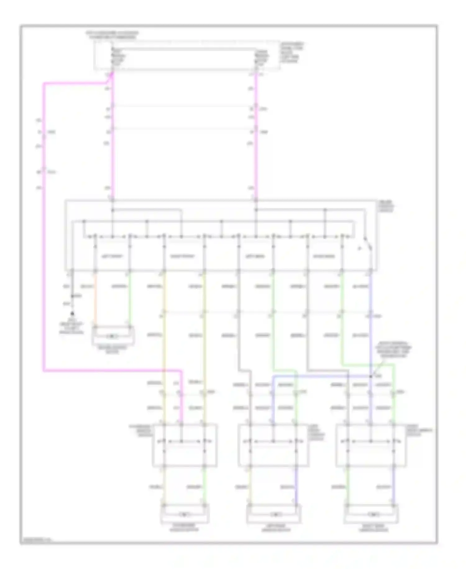 Wiring diagram left rear window switch for Chevrolet Spark M300 (2009-2016)