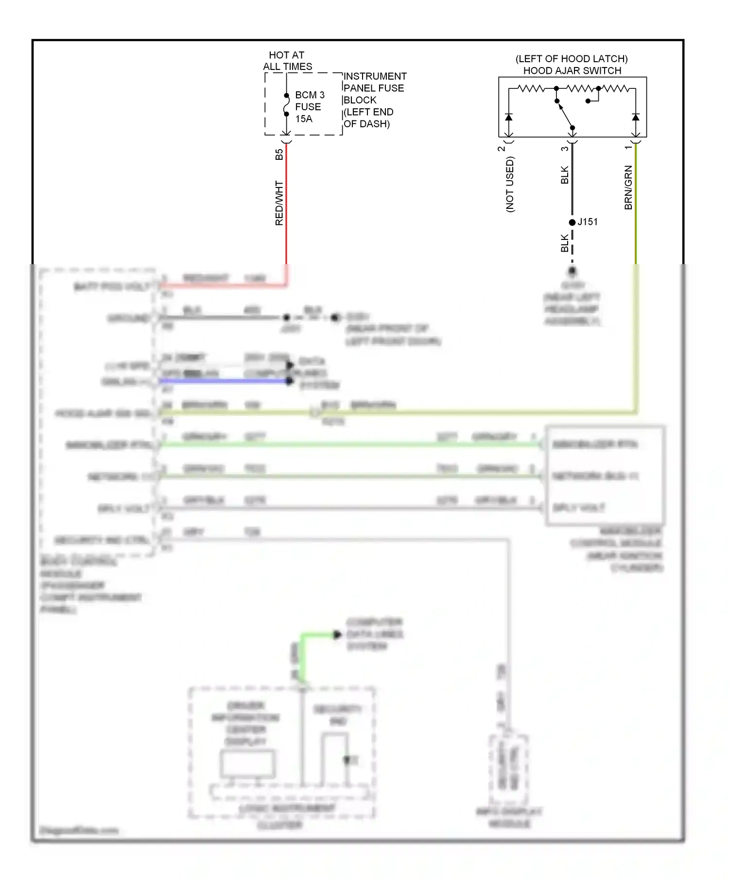 Wiring diagram immobilizer rtn for Chevrolet Spark M300 (2009-2016) (1 of 1)