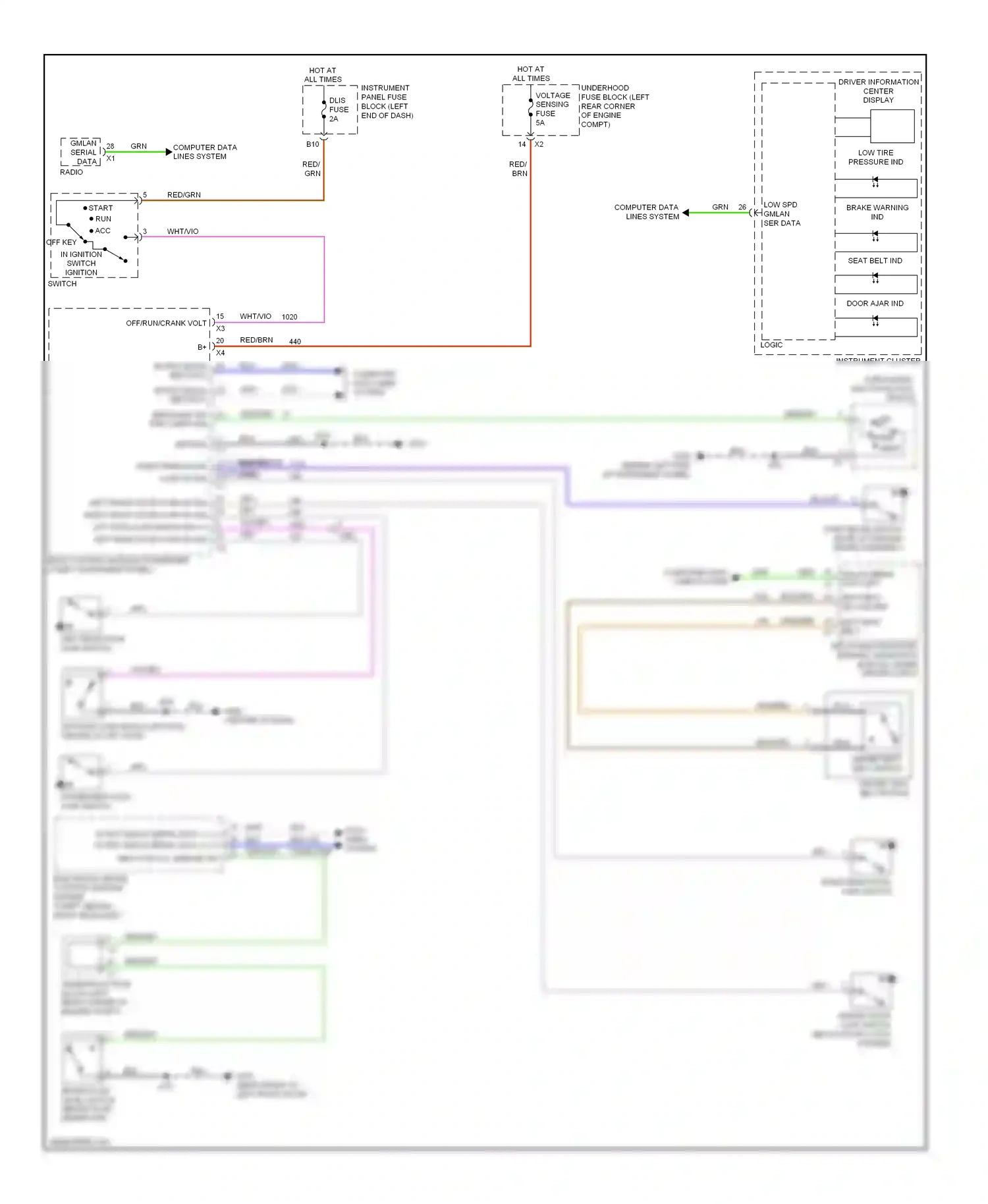 Chevrolet Spark M300 (2009-2016) off/run/crank volt wiring diagram  (2 of 3)