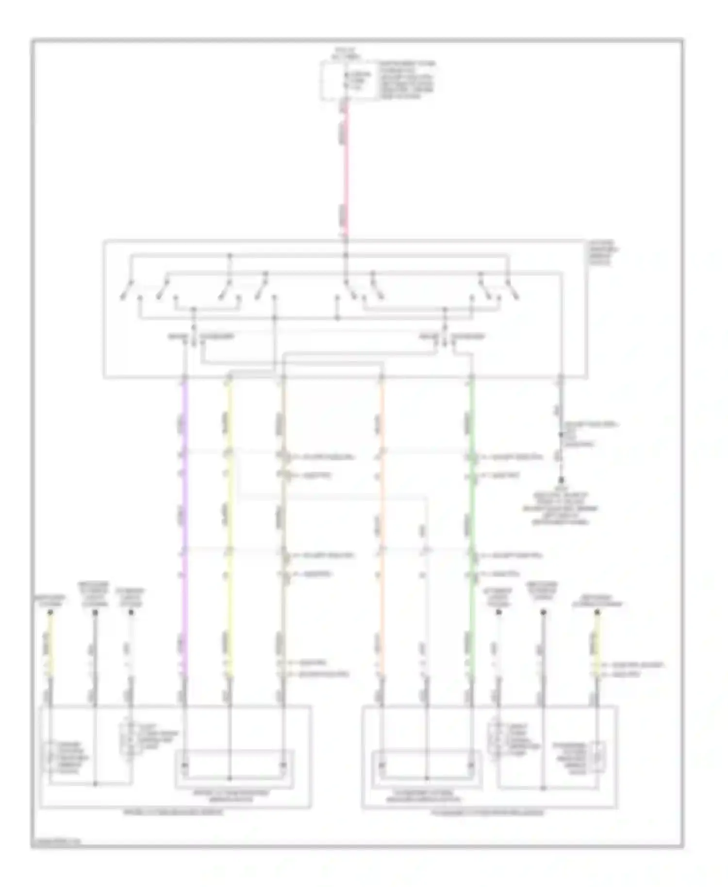 Wiring diagram passenger outside rearview mirror for Chevrolet Spark M300 (2009-2016) (4 of 4)