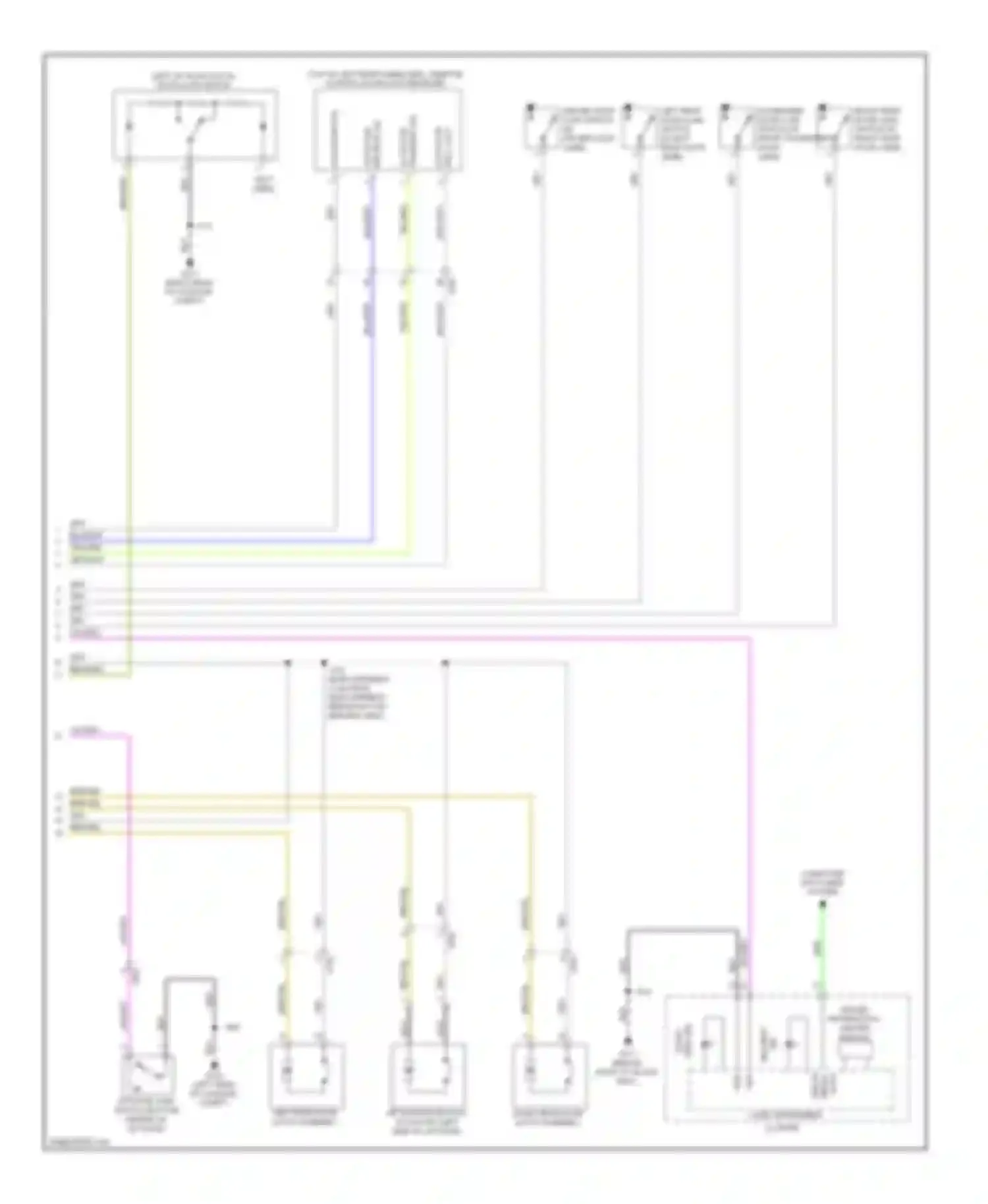 Wiring diagram right rear door latch assembly for Chevrolet Spark M300 (2009-2016) (3 of 6)
