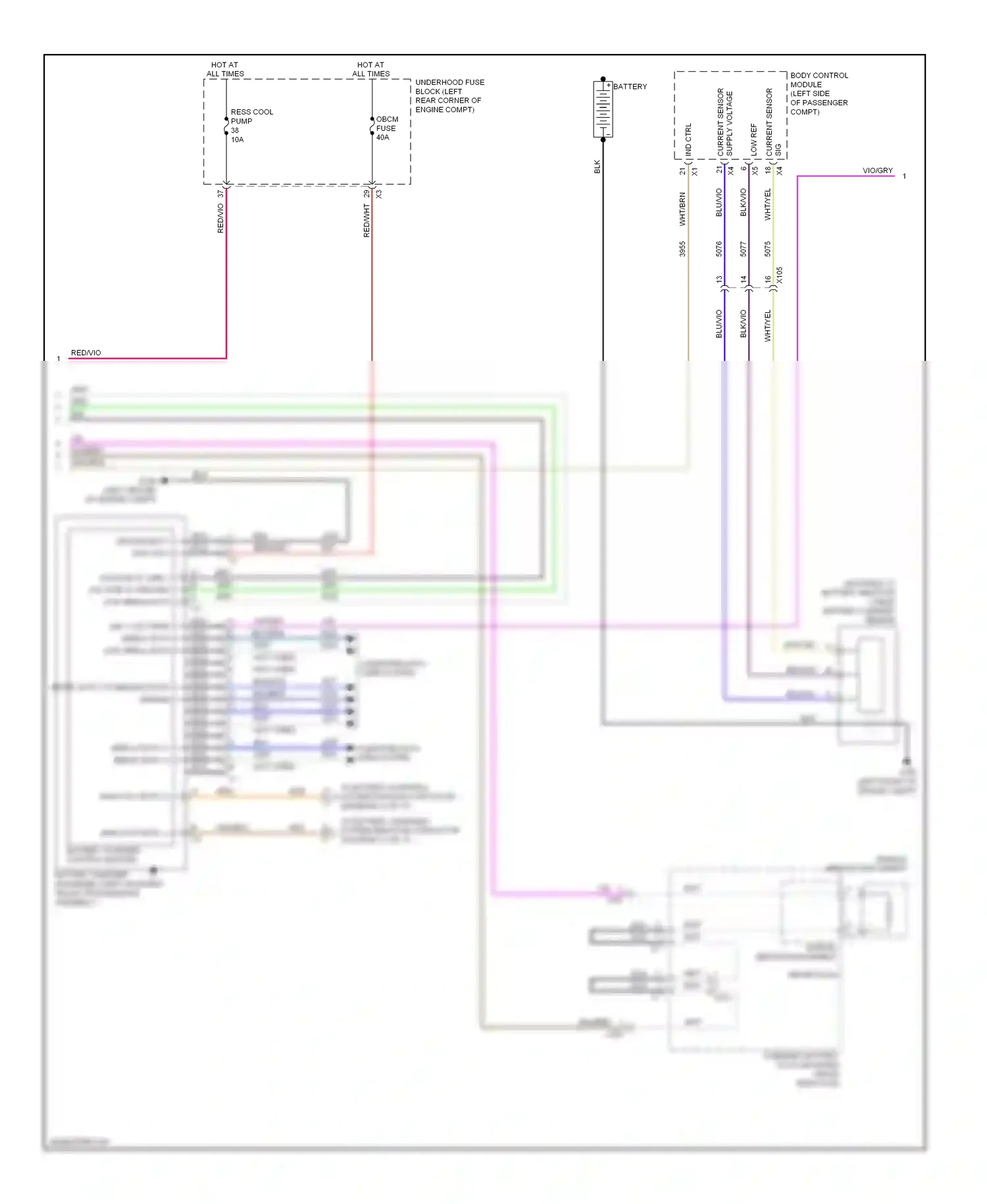 Wiring diagram supply voltage for Chevrolet Spark M300 (2009-2016) (1 of 1)