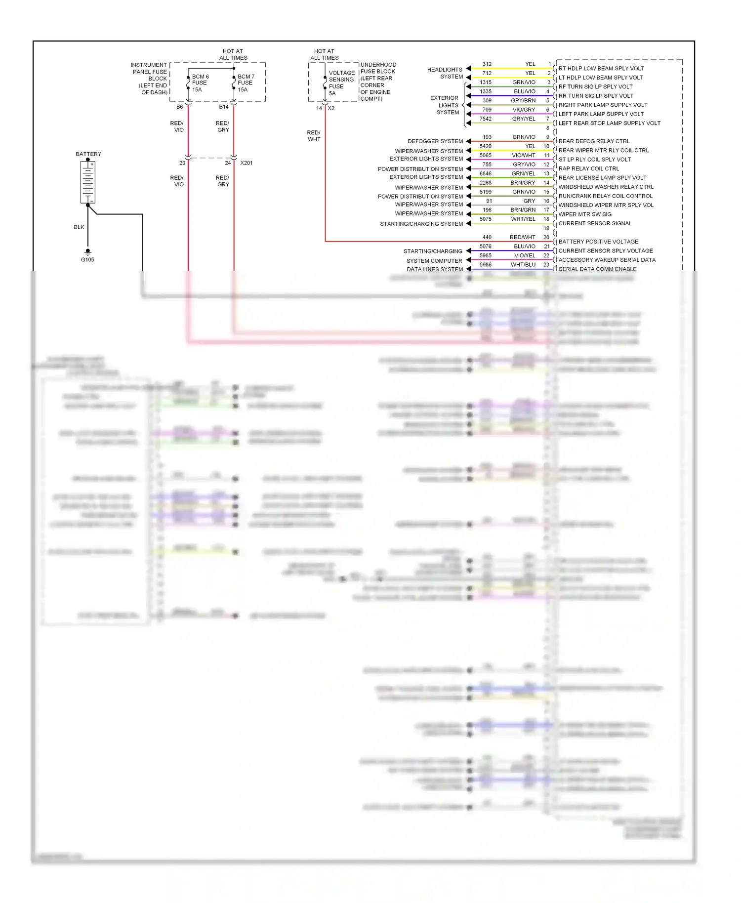 Wiring diagram vio/blu for Chevrolet Spark M300 (2009-2016) (4 of 19)