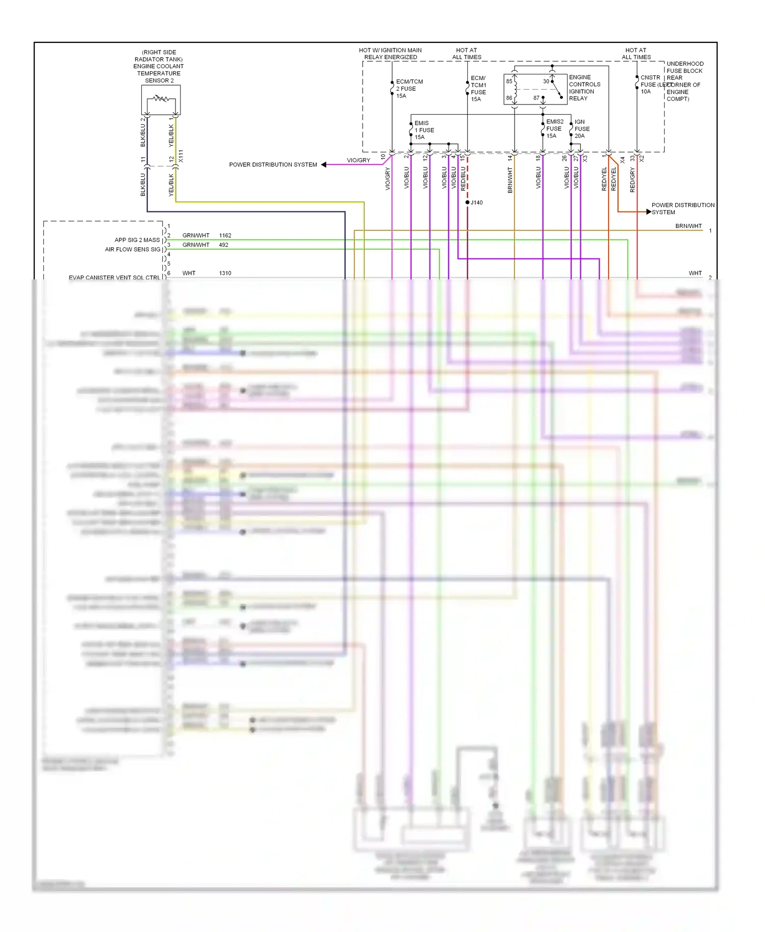Wiring diagram vio/blu for Chevrolet Spark M300 (2009-2016) (11 of 19)