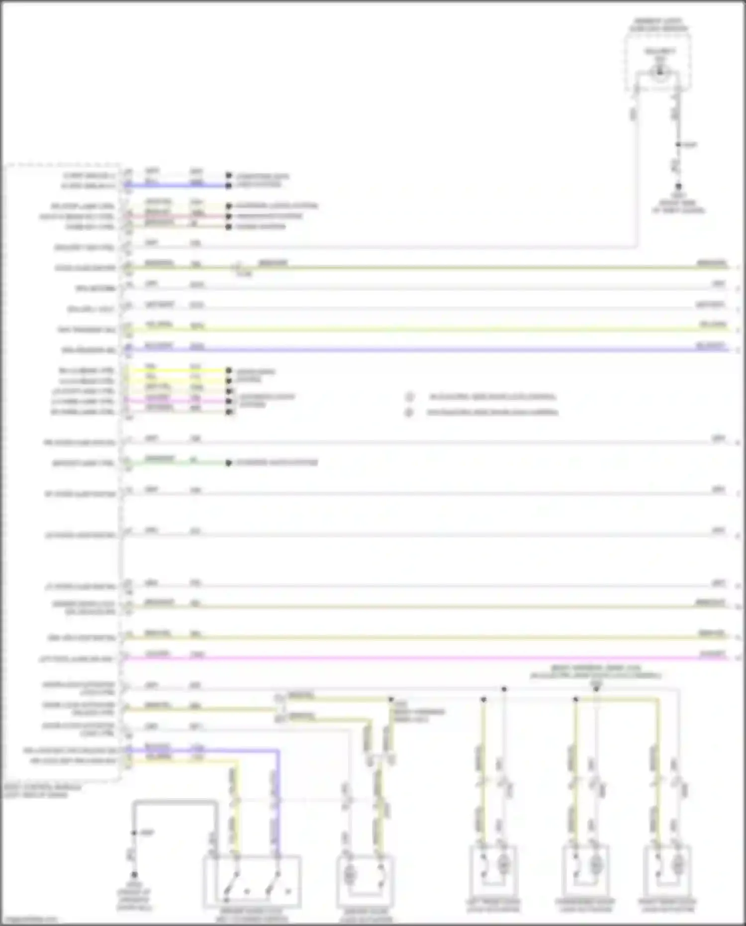 Car Wiring Diagrams for Spark Chevrolet M400 facelift (2018-2024): Forced entry circuit, w/o passive keyless entry (1 of 2)