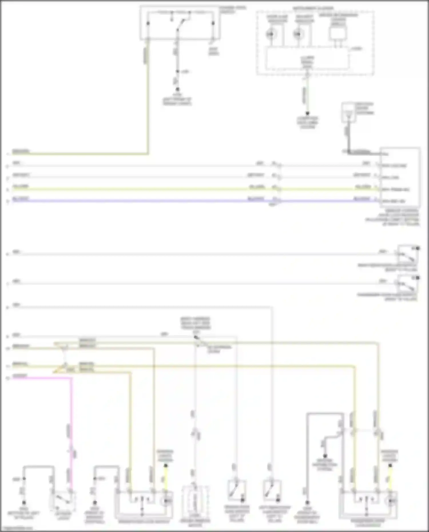 Car Wiring Diagrams for Spark Chevrolet M400 facelift (2018-2024): Forced entry circuit, w/o passive keyless entry (2 of 2)
