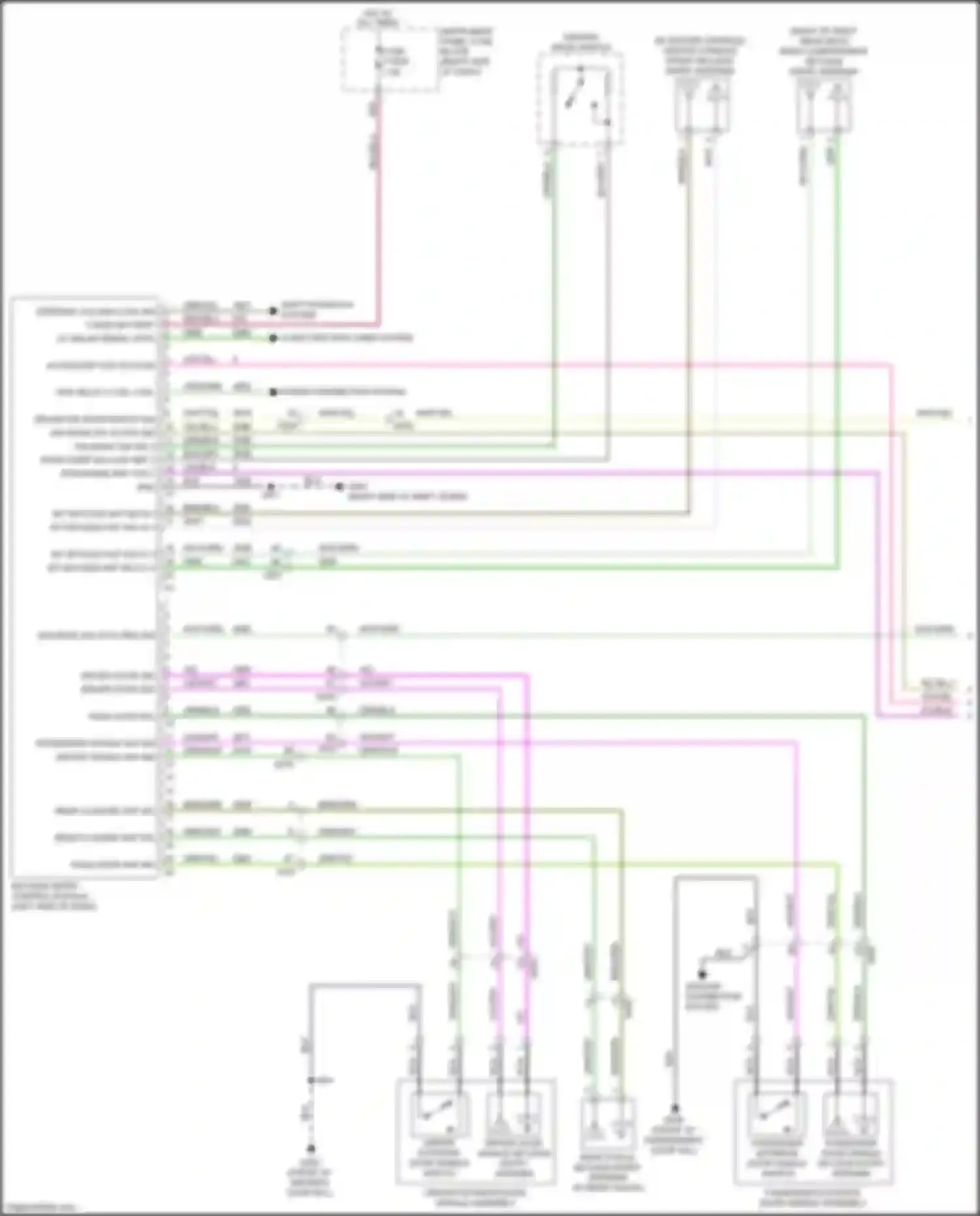 Car Wiring Diagrams for Spark Chevrolet M400 facelift (2018-2024): Forced entry circuit, w/ passive keyless entry (1 of 4)