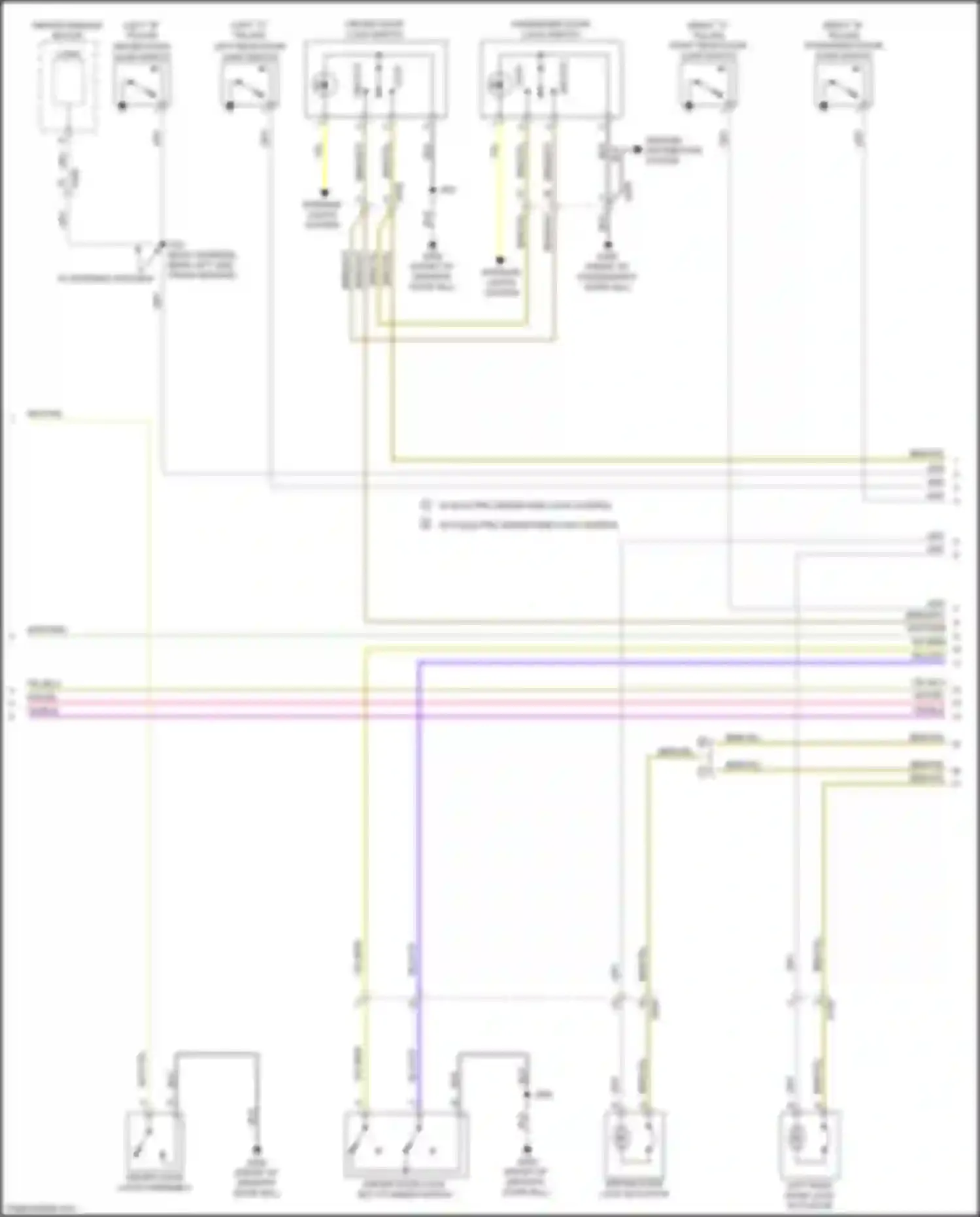 Car Wiring Diagrams for Spark Chevrolet M400 facelift (2018-2024): Forced entry circuit, w/ passive keyless entry (2 of 4)