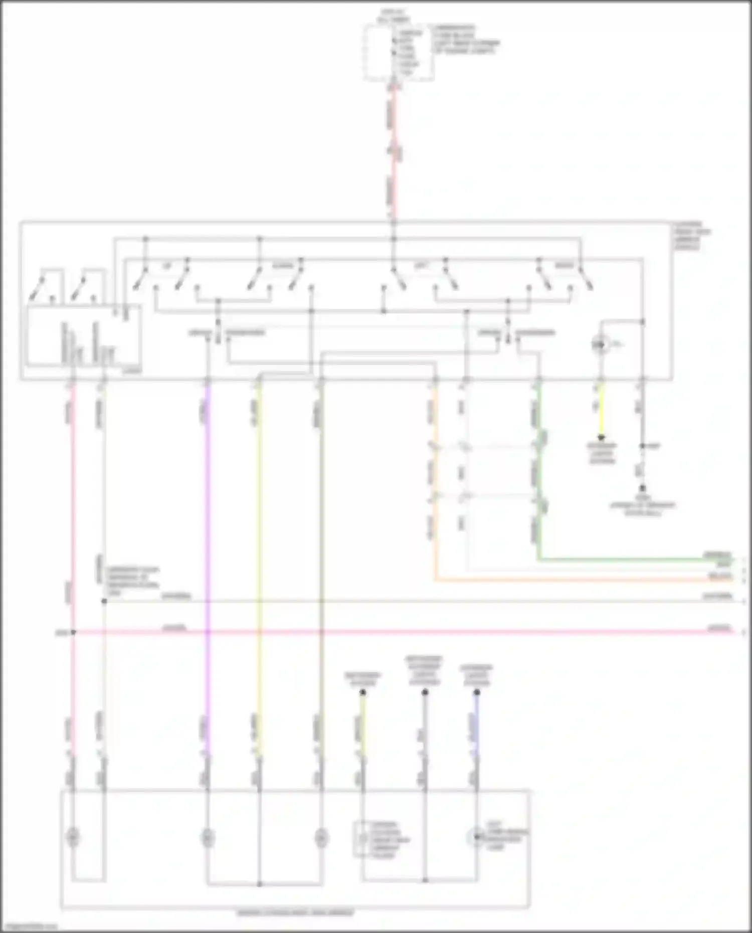 Wiring diagram defogger, exterior lights systems for Chevrolet Spark M400 facelift (2018-2024) (1 of 2)
