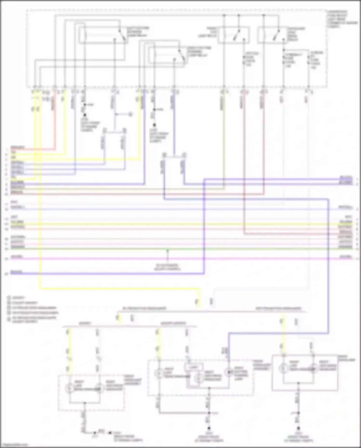 Wiring diagram w/o projection headlamps for Chevrolet Spark M400 facelift (2018-2024) (4 of 4)