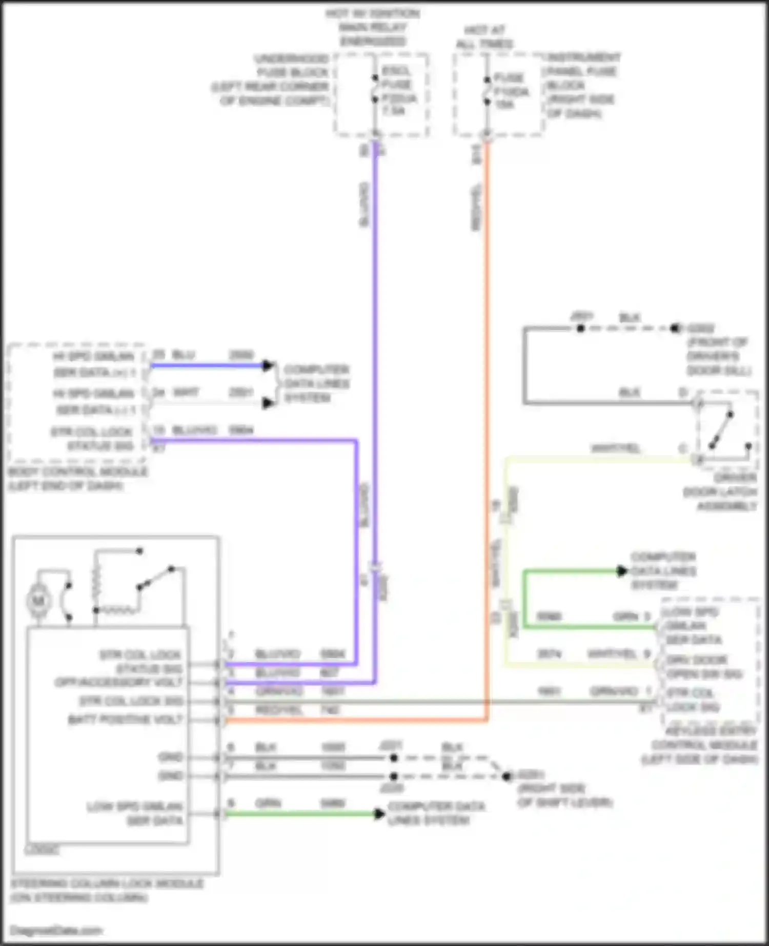 Wiring diagram blu/vio for Chevrolet Spark M400 (2015-2024) (7 of 29)